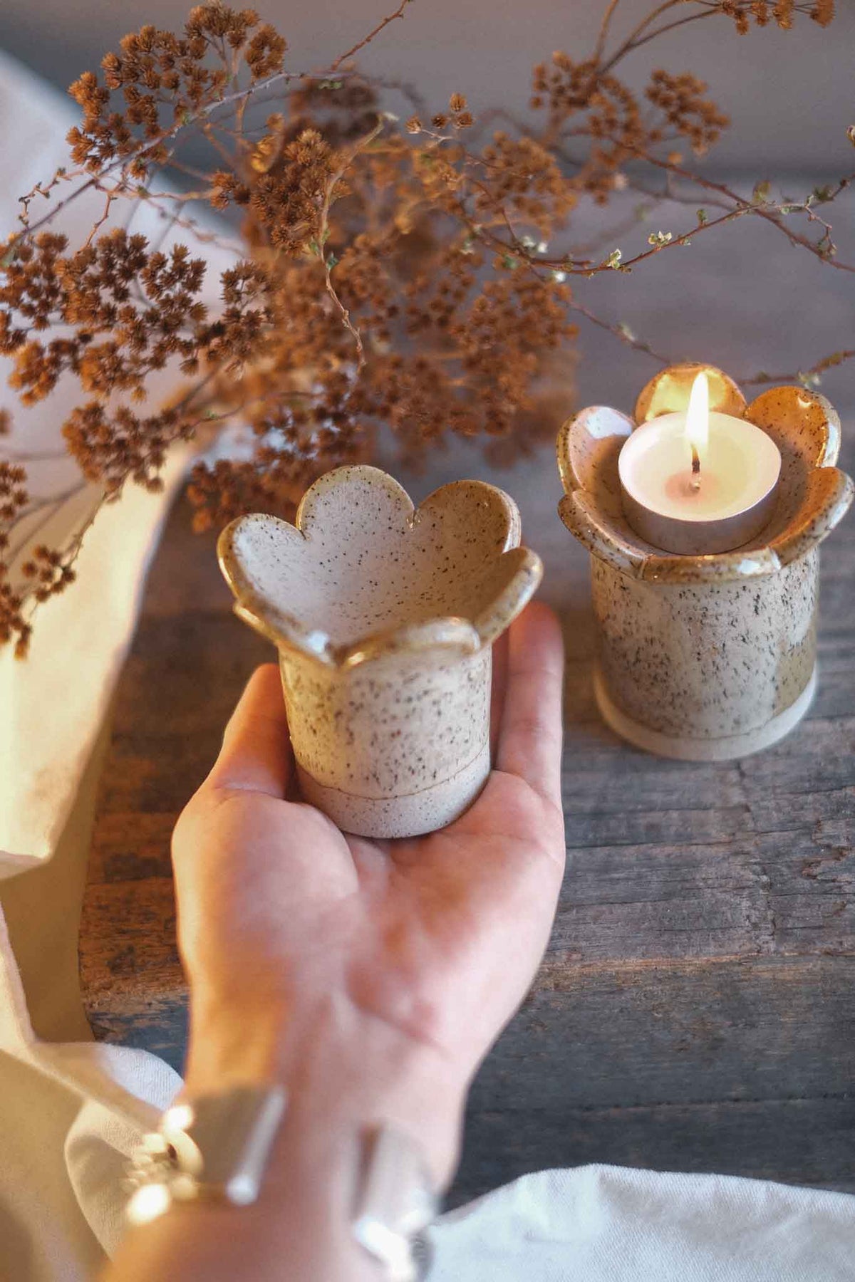 Tealight Candle Holder – Binalong Bay Glaze