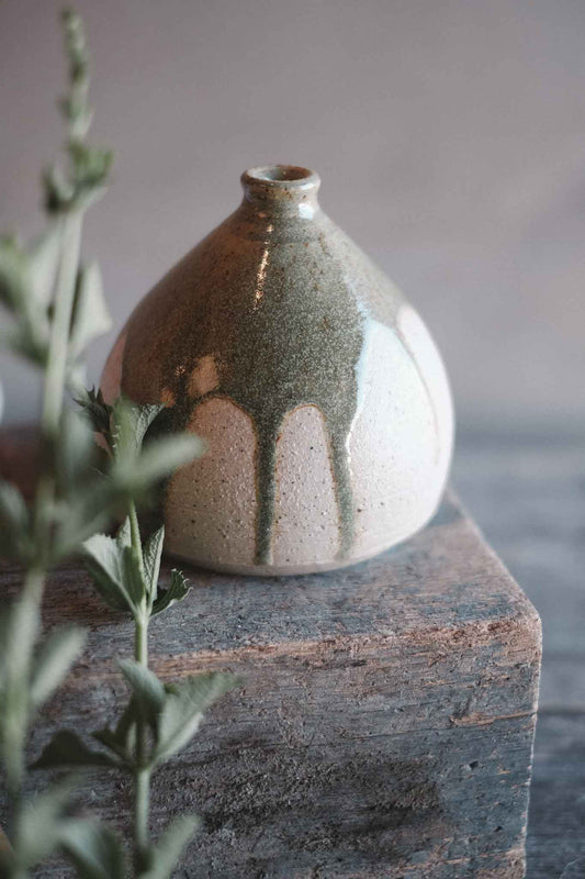 Handcrafted Wild Clay Bud Vase — Large