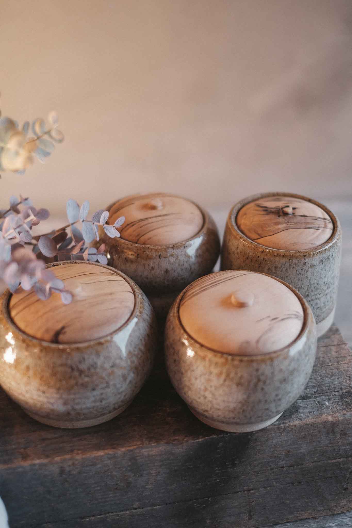 Ceramic Jar with Blackheart Sassafras Lid — Medium