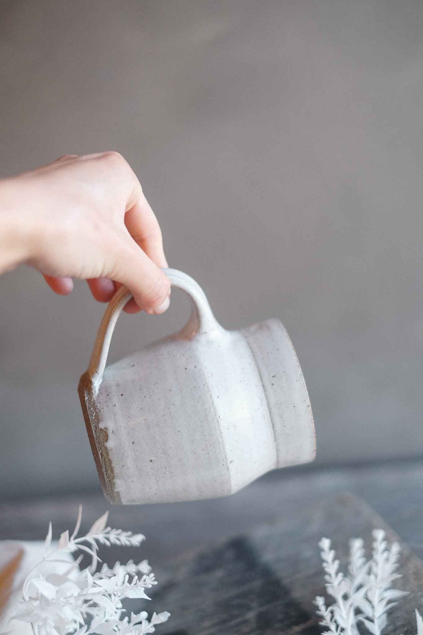 Handmade Mug — Wheel Thrown — White 4