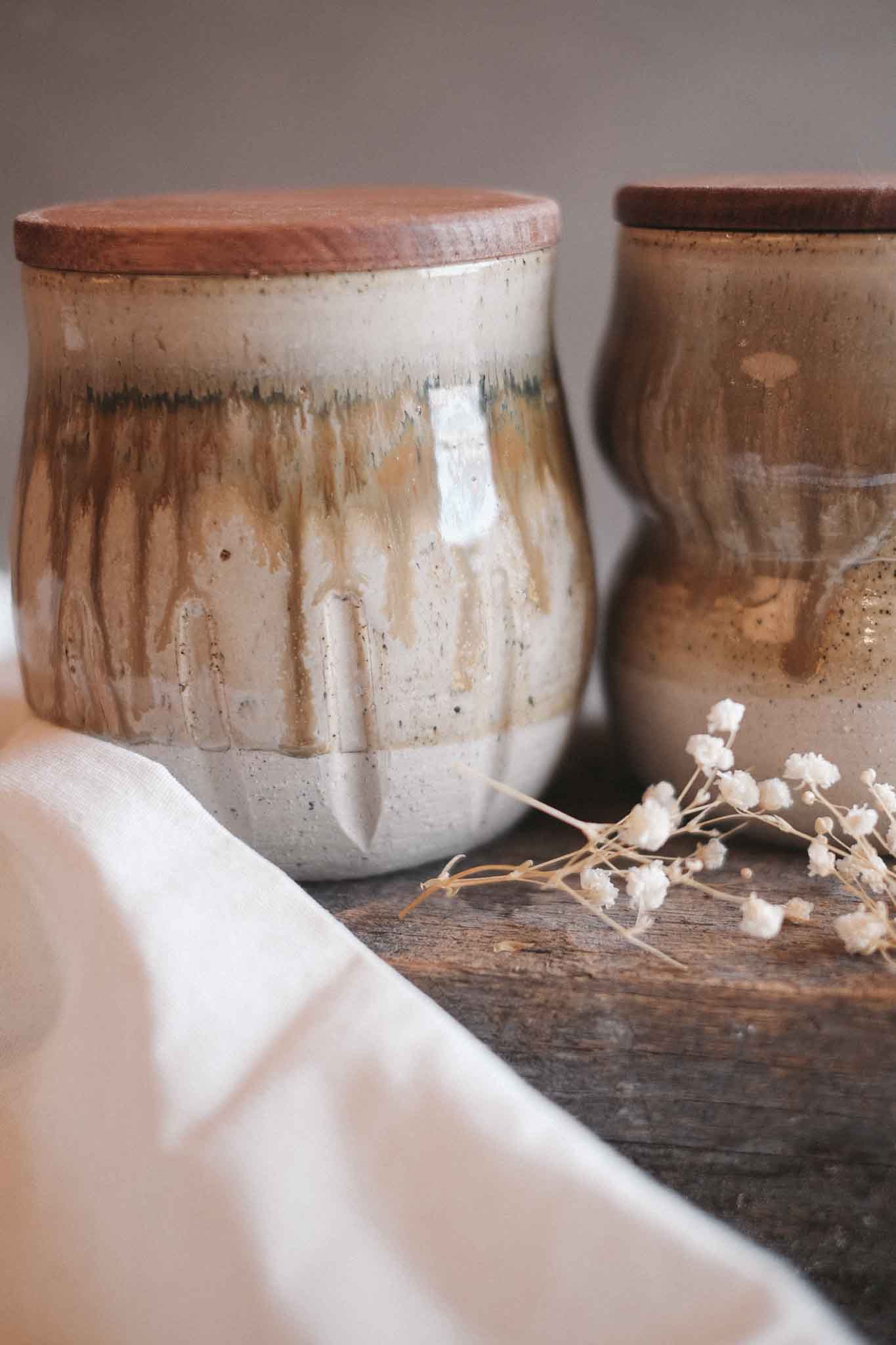 Handmade Landscape Series Storage Jar 1