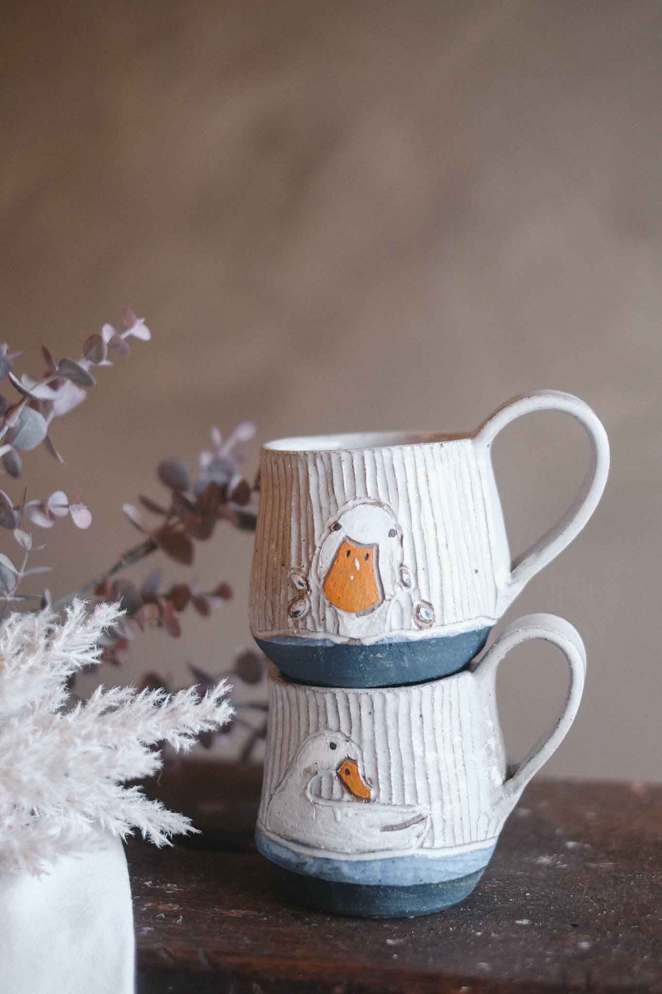 “Ducks" White Mug - Jane Chapman Collaboration (320ml)