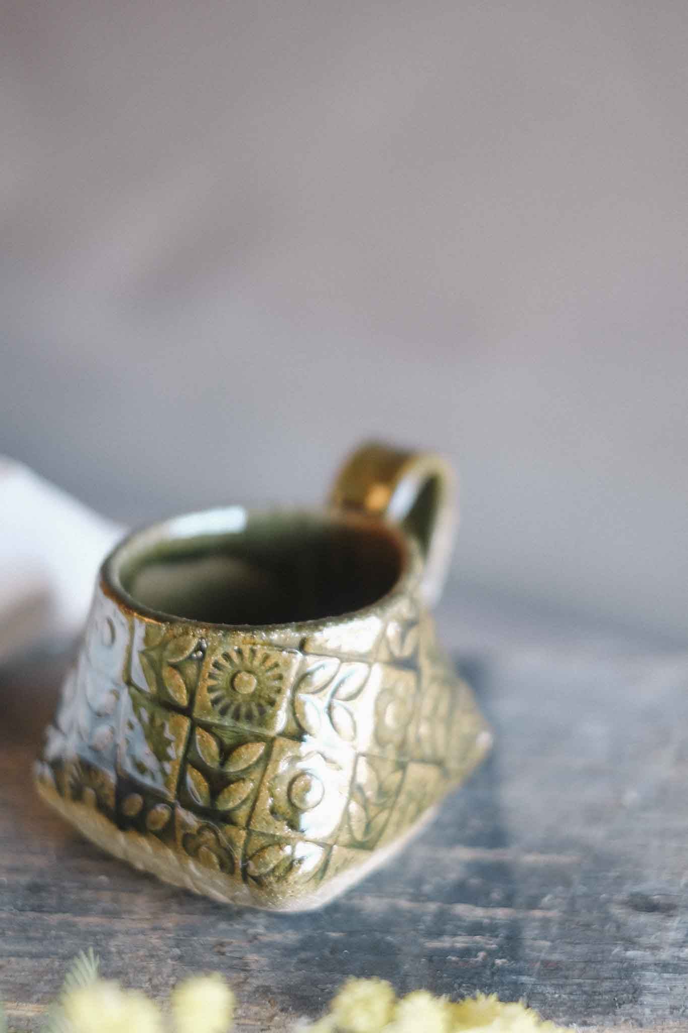 The Folded Mug — Jade Pattern