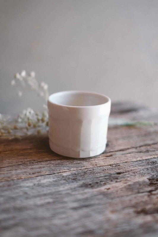 Latte Cup | Clear Celadon on White Clay