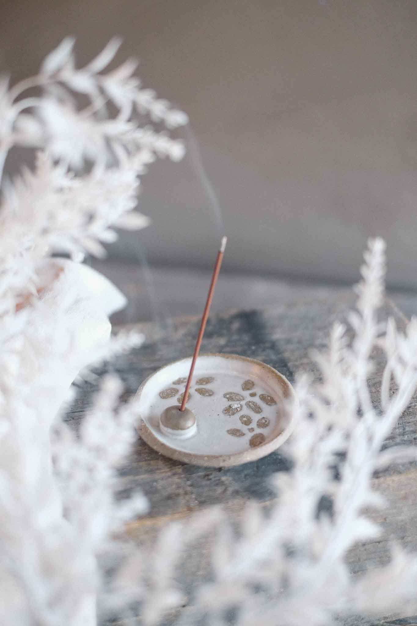 Incense Dish — White