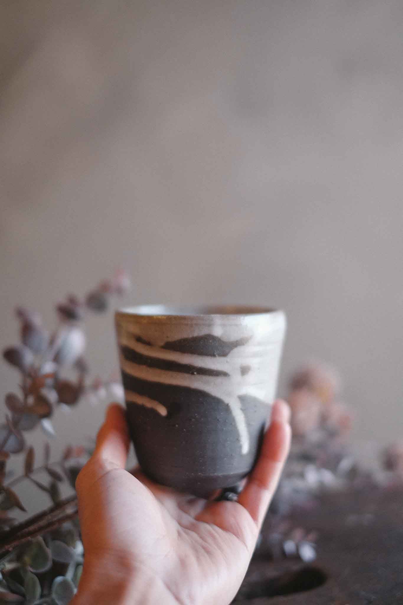 Latte Cup — Black Clay (270ml—340ml)