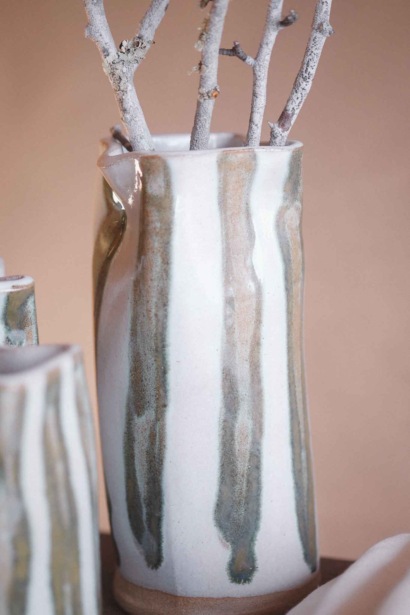 Seaweed Stripe Wabi-Sabi Vase — Large 18cm x 8cm
