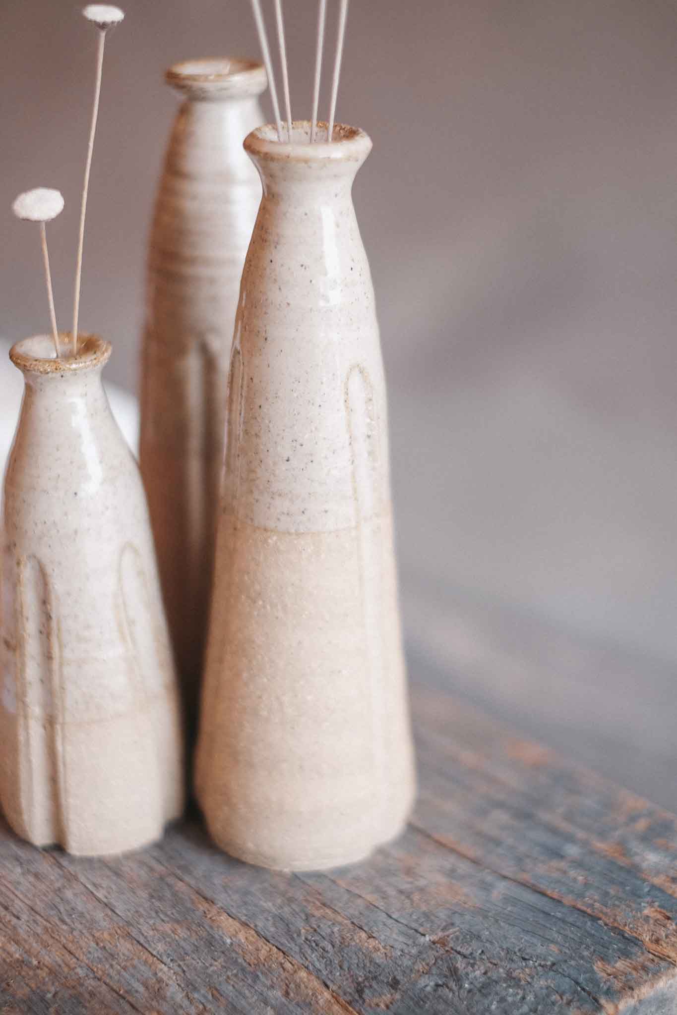 Handmade Wild Clay Bud Vase — Medium