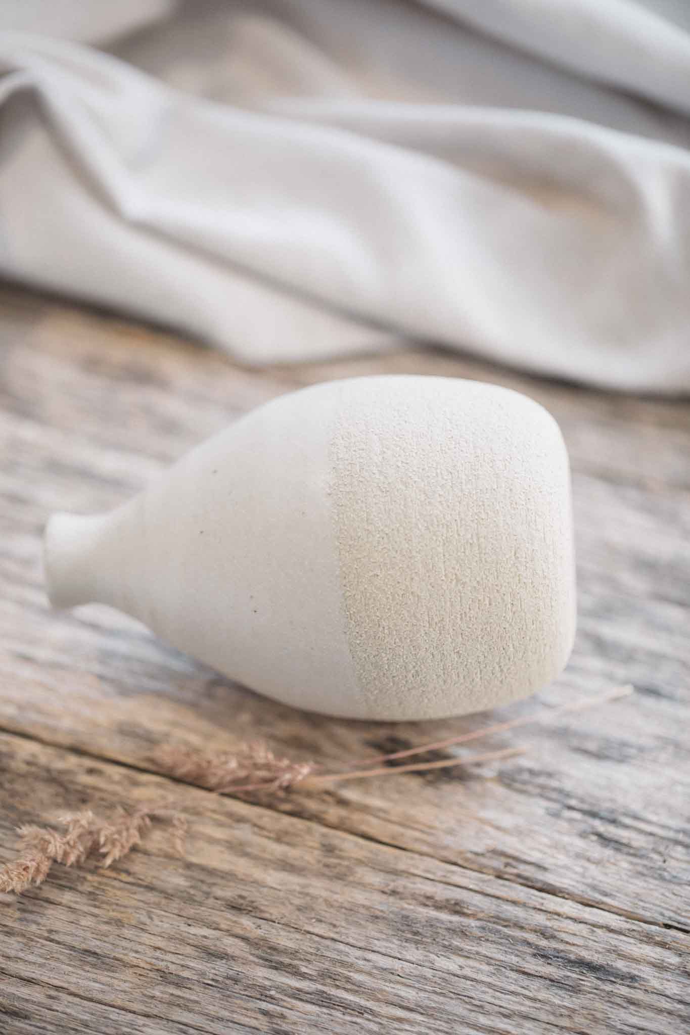 White Raw Earth Vase