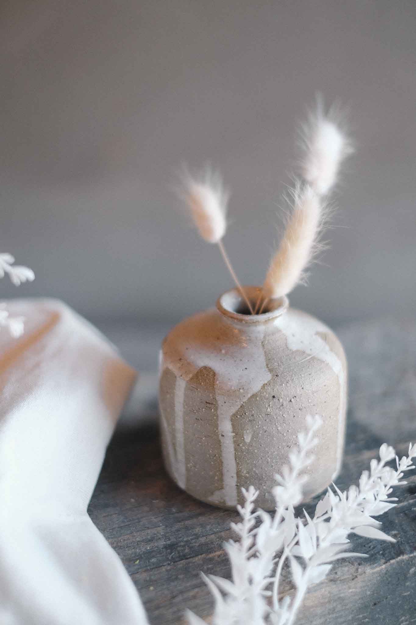 Handcrafted Wild Clay Bud Vase