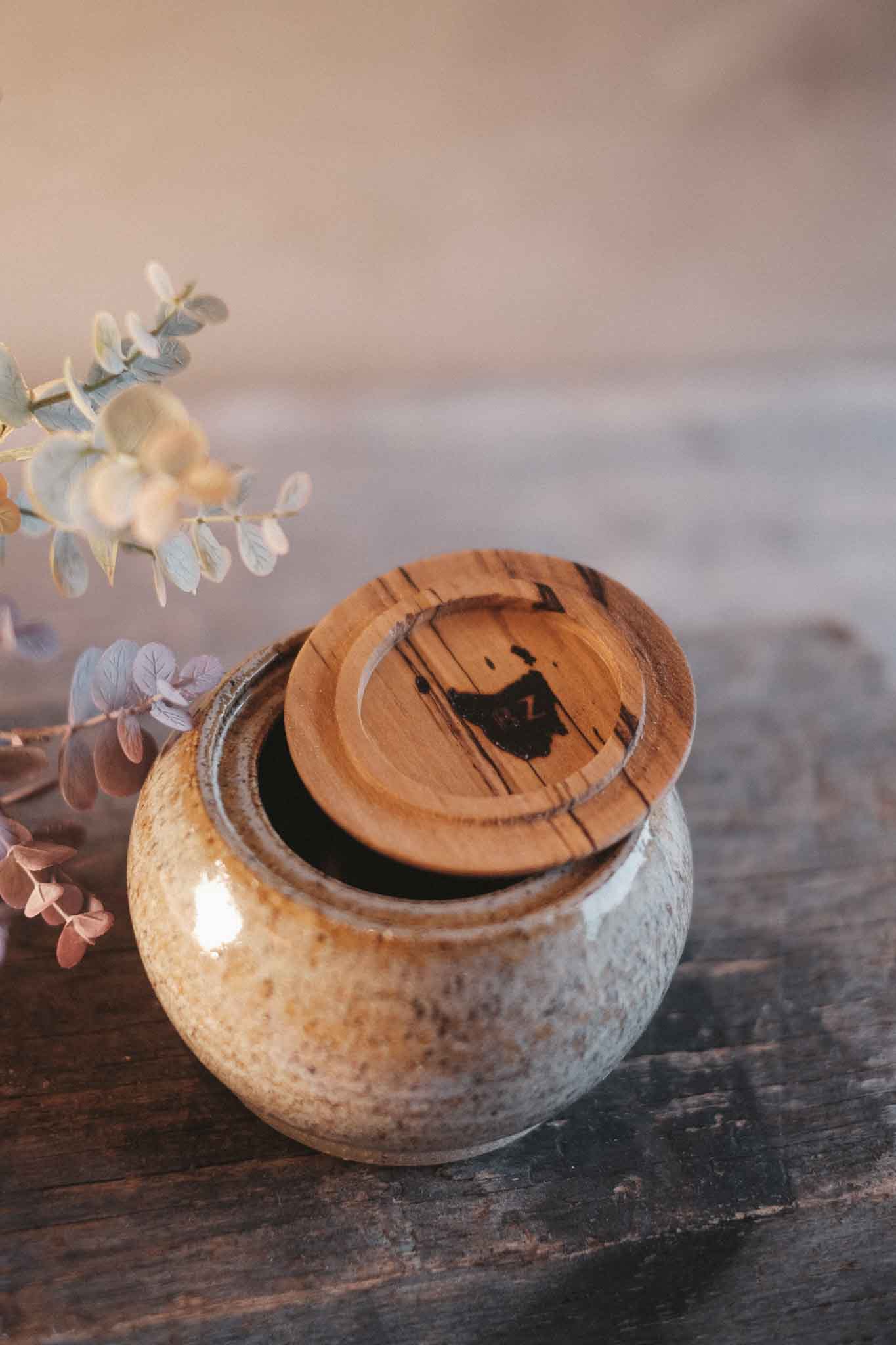 Ceramic Jar with Blackheart Sassafras Lid — Medium