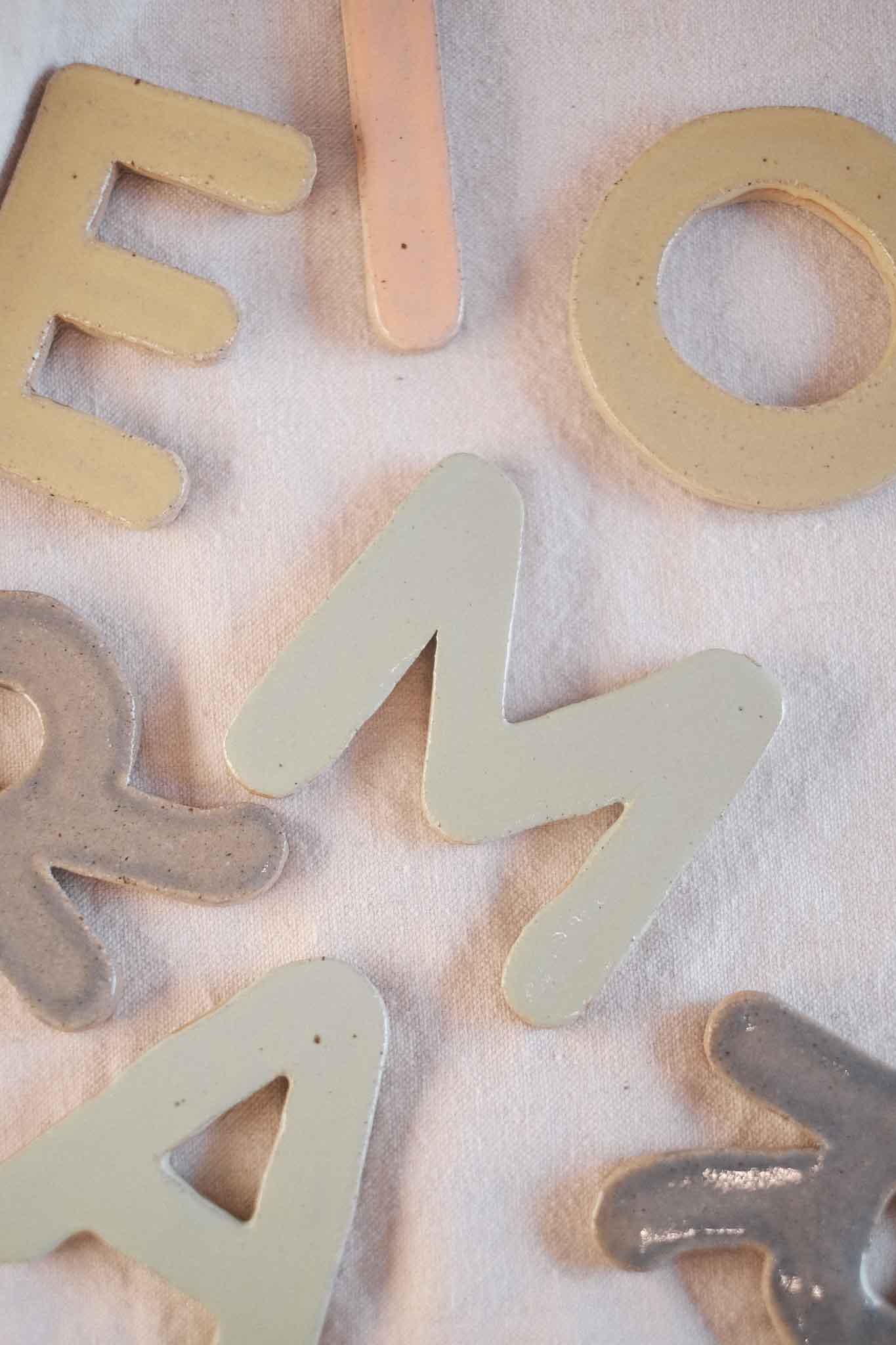 Handcrafted Ceramic Letters