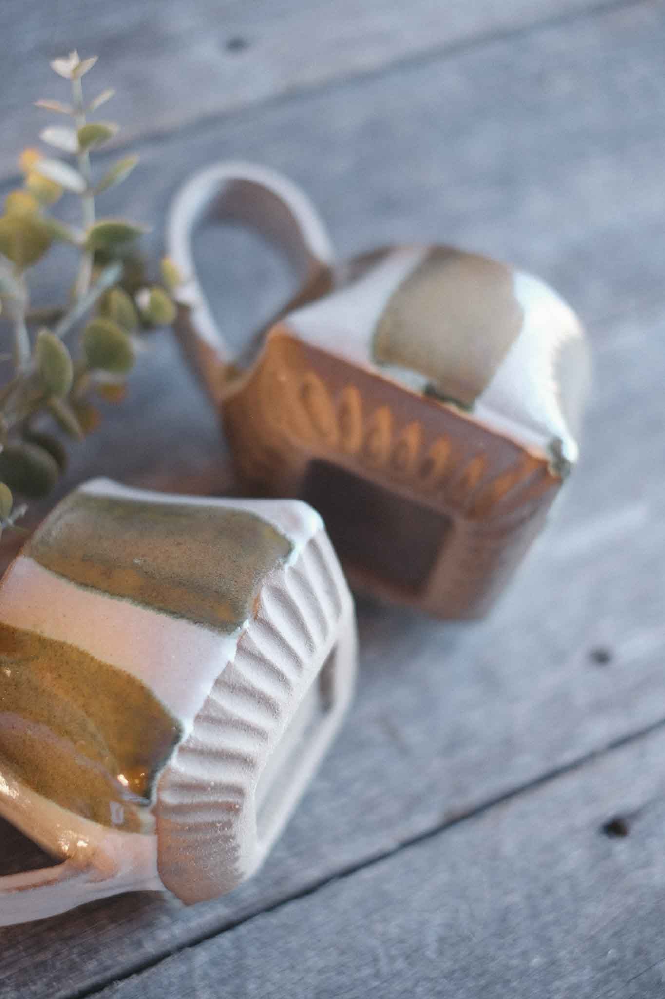 The Folded Mug —  Seaweed Stripe 300ml