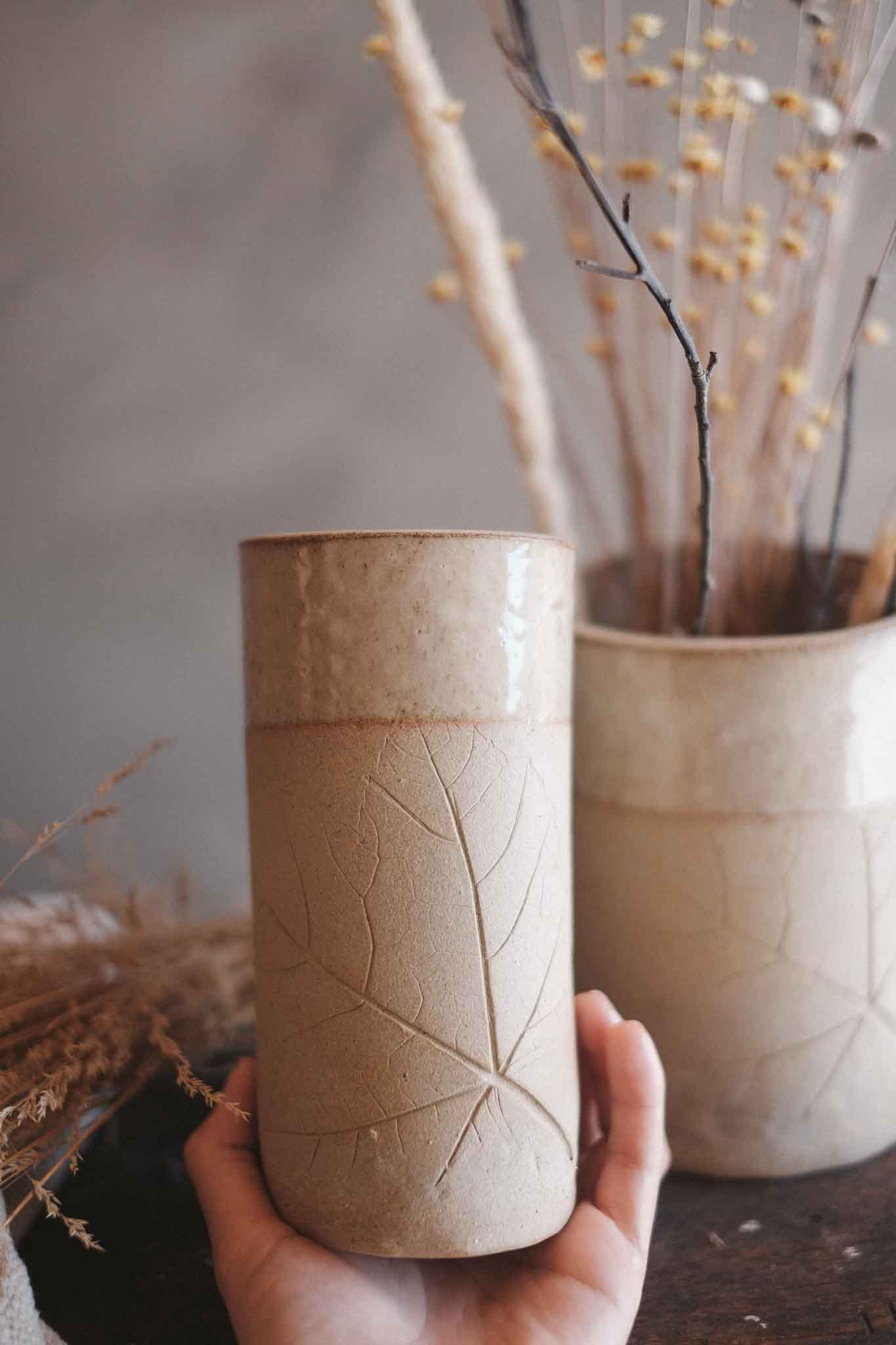Leaf-Impressed Vase | Medium