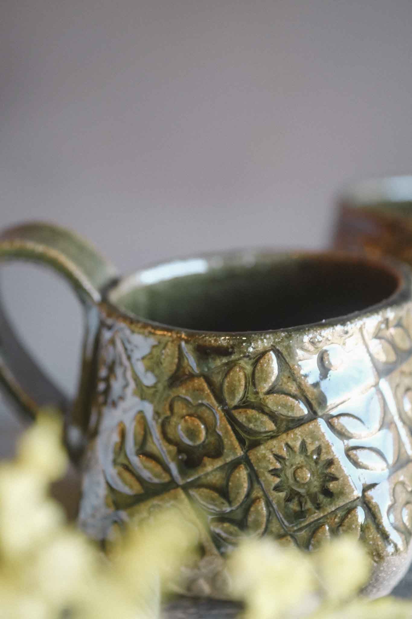 The Folded Mug — Jade Pattern
