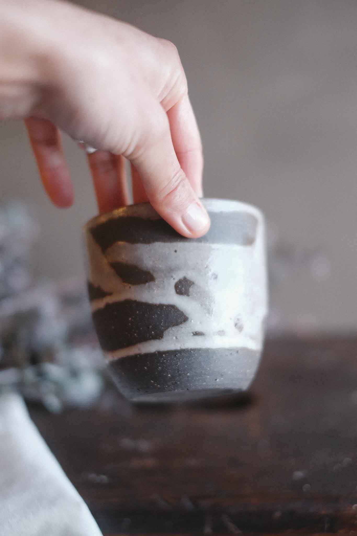 Latte Cup — Black Clay (270ml—340ml)