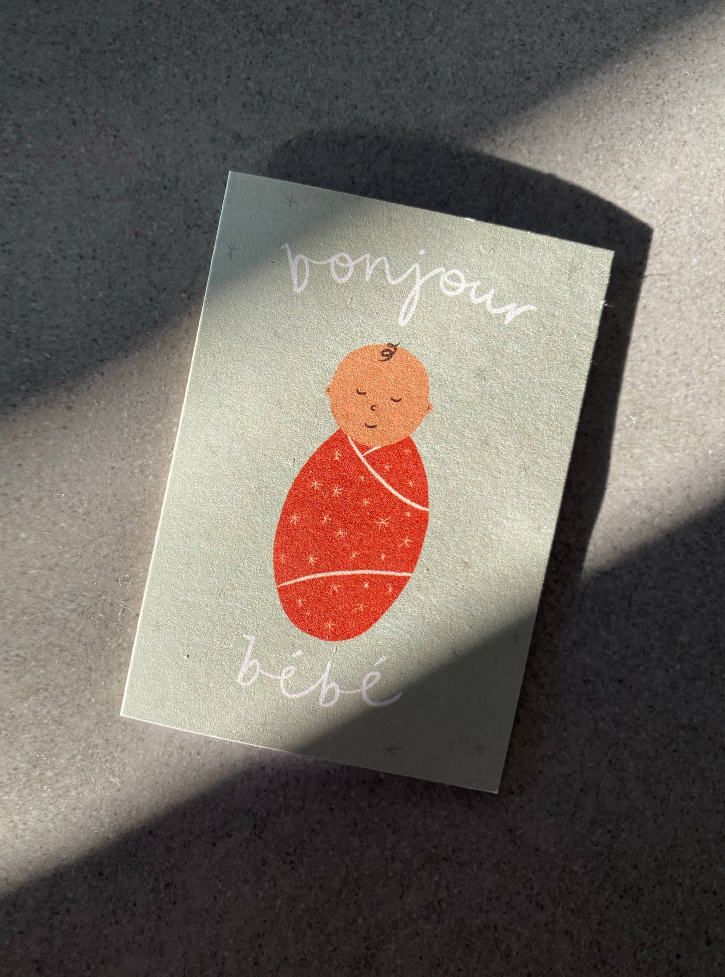 Bonjour Bebe Mini Card - New Baby | Baby Shower Greeting