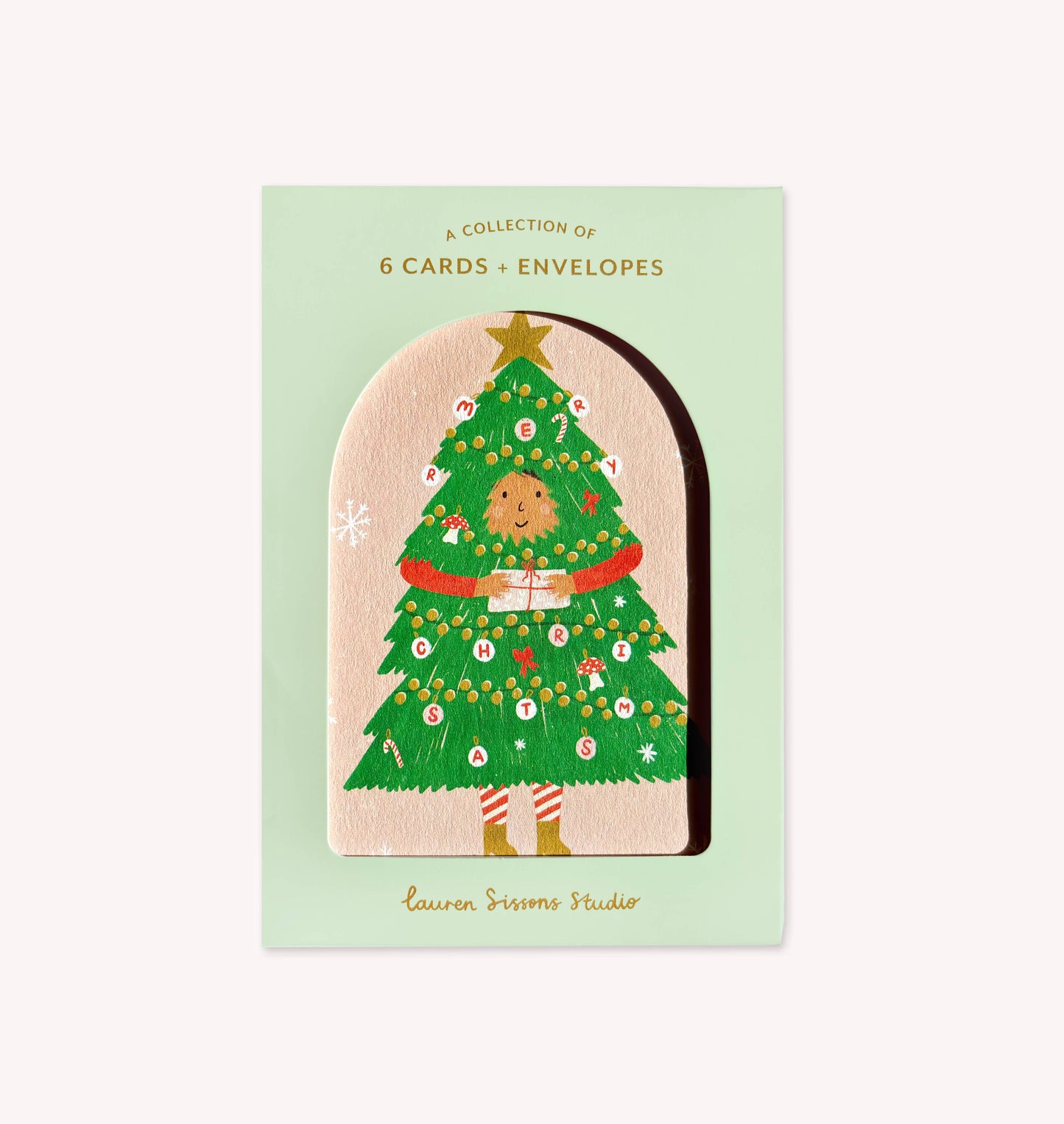 Festive Greeting Card Boxed Set - 6 Holiday Christmas Cards