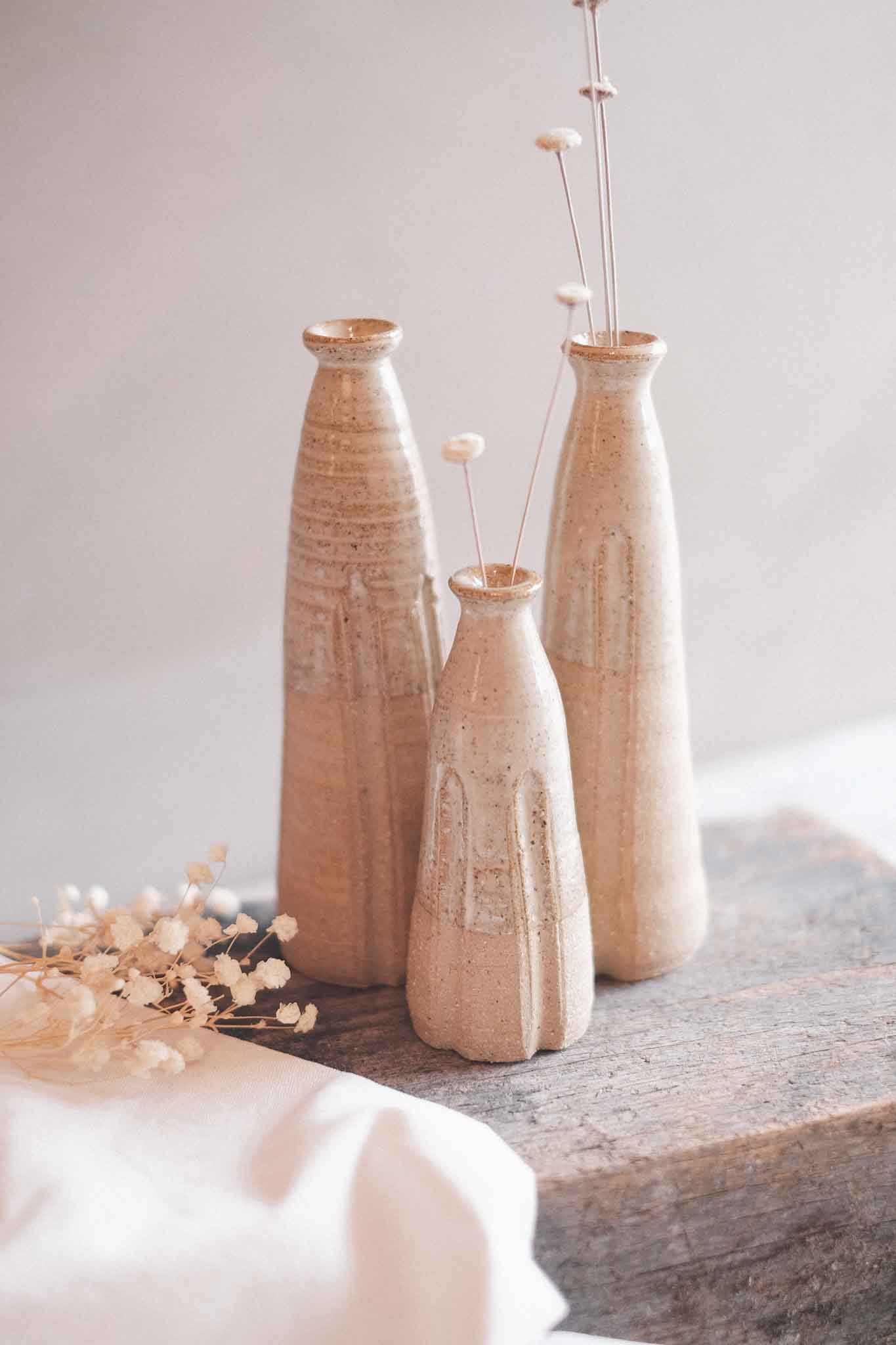 Handmade Wild Clay Bud Vase — Medium