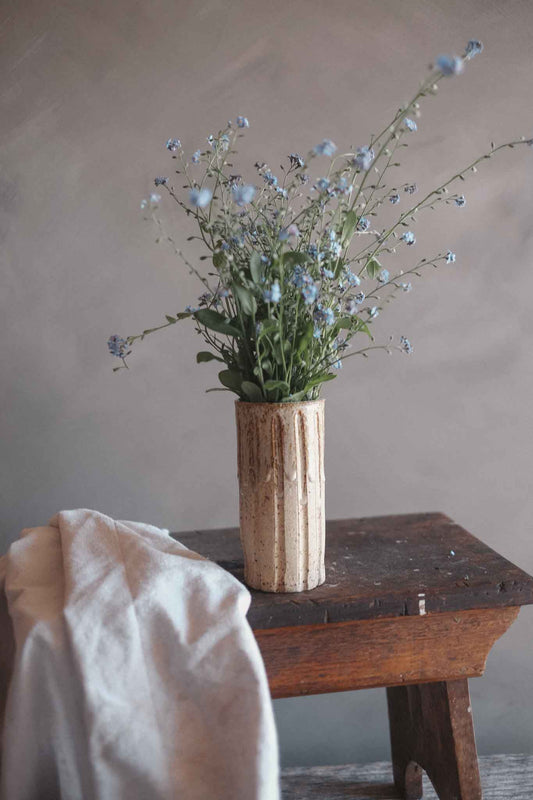 Carved Wabi-Sabi Vase | Medium