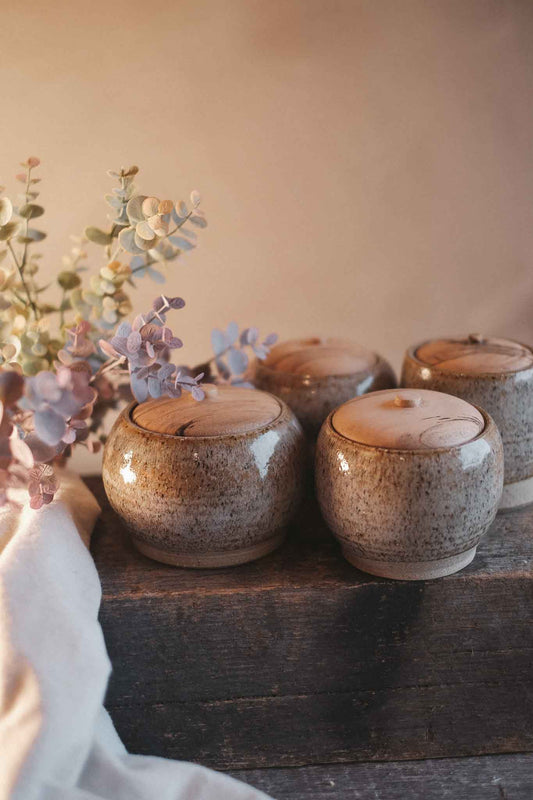 Ceramic Jar with Blackheart Sassafras Lid — Medium
