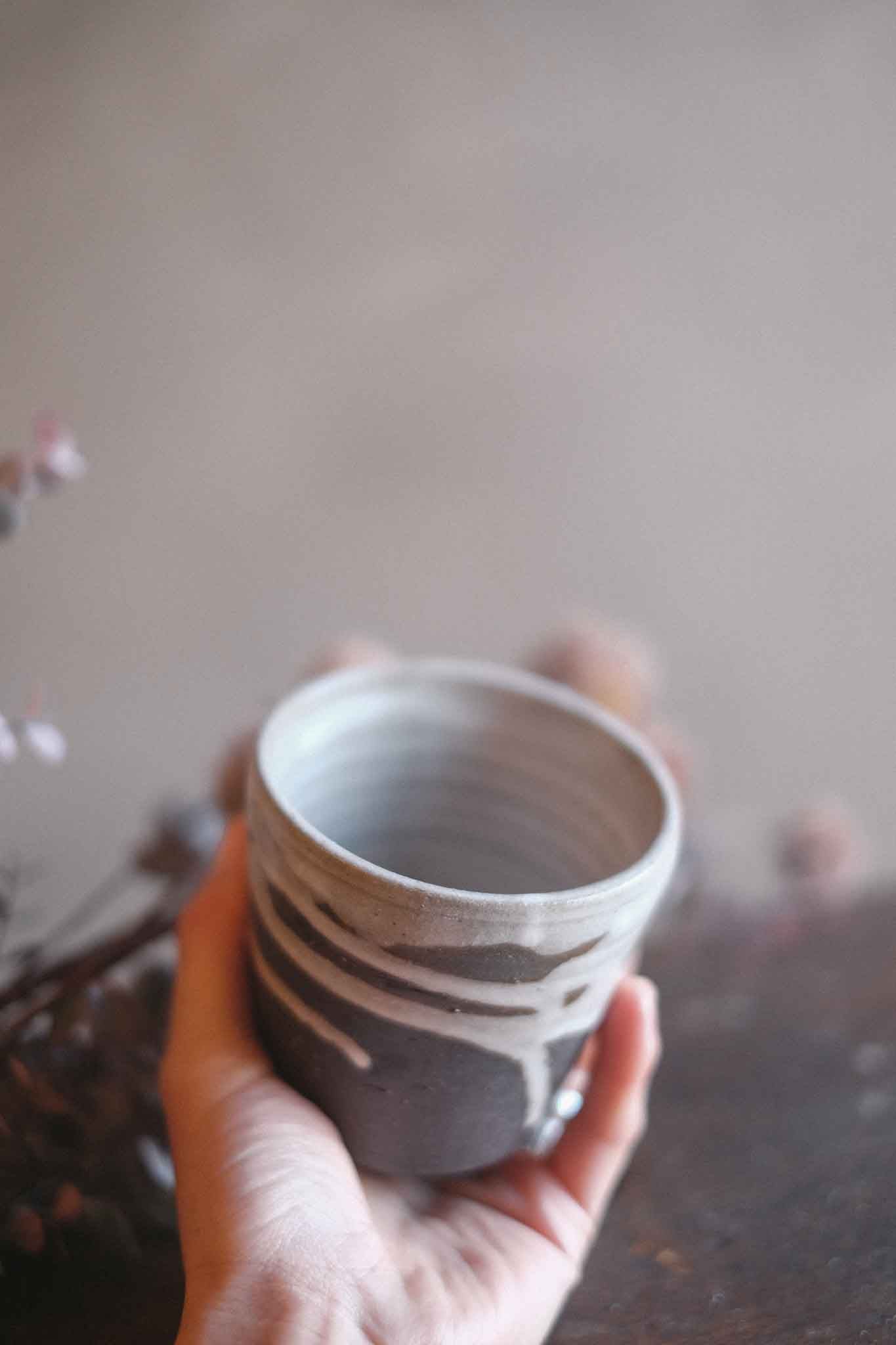Latte Cup — Black Clay (270ml—340ml)