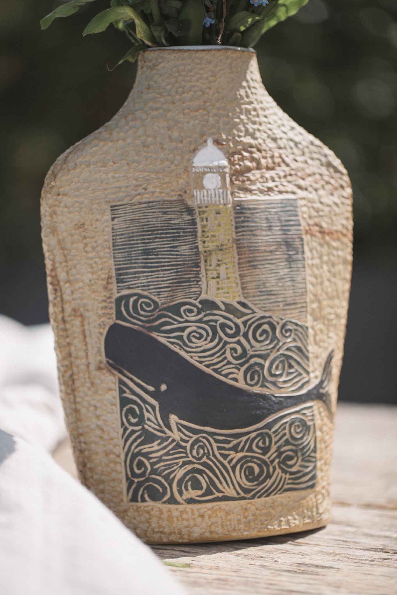 Whale Vase - Jane Chapman Collaboration