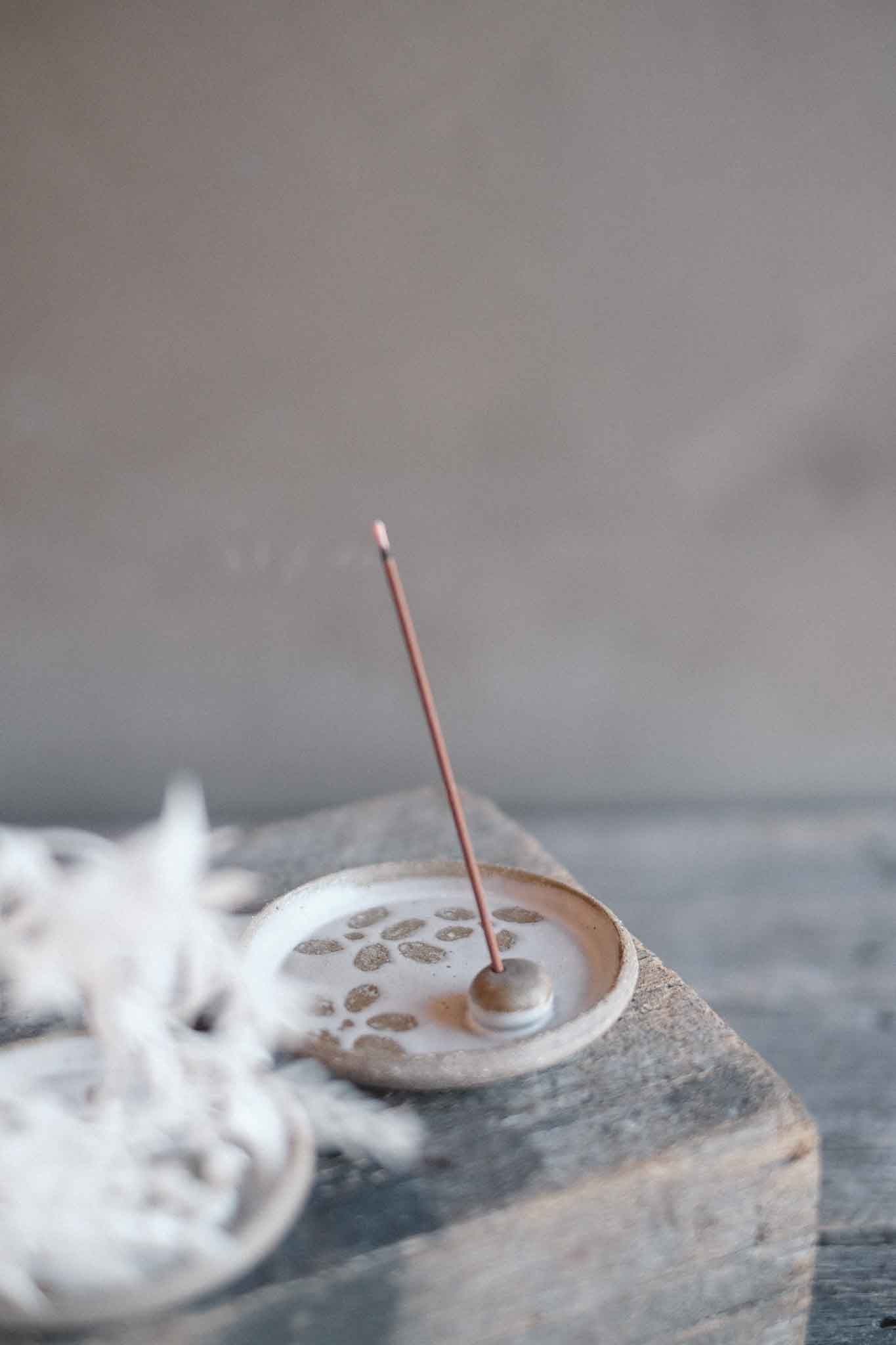 Incense Dish — White