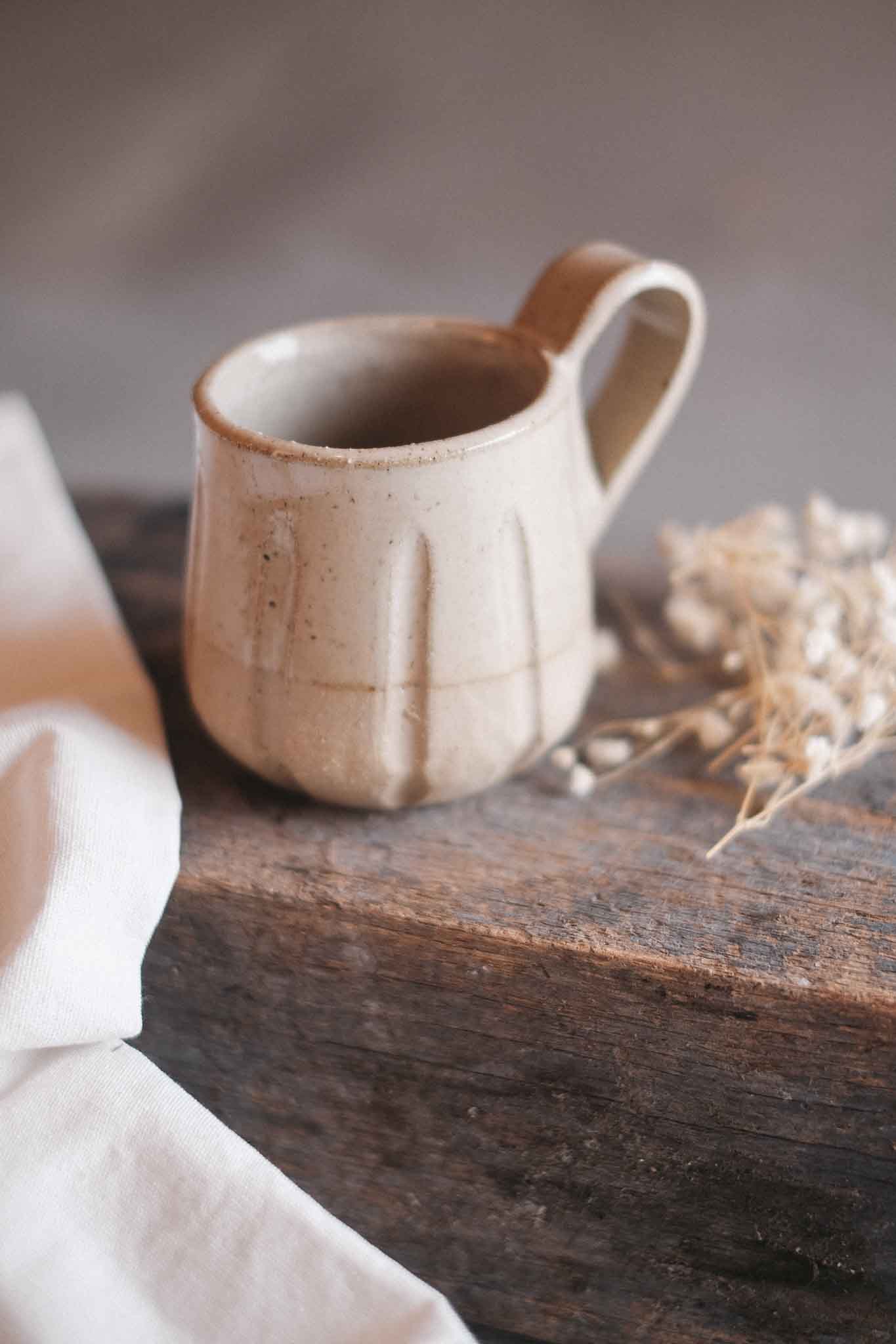 Handmade Ceramic Mug — Cream