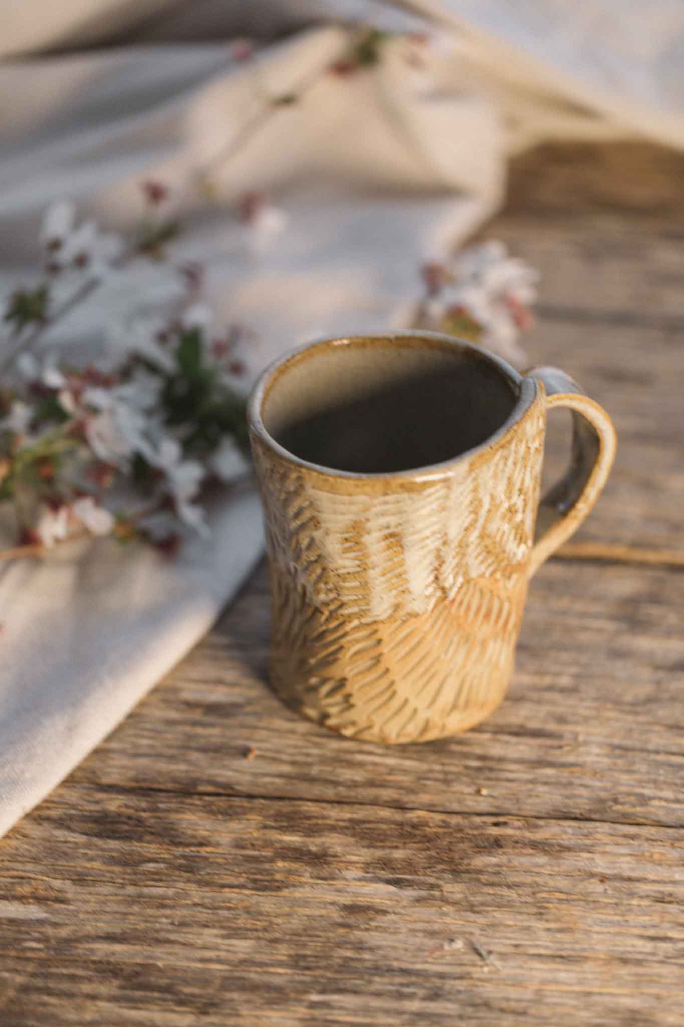 Hand-Built Slab Mug — Wild Clay, One of a Kind