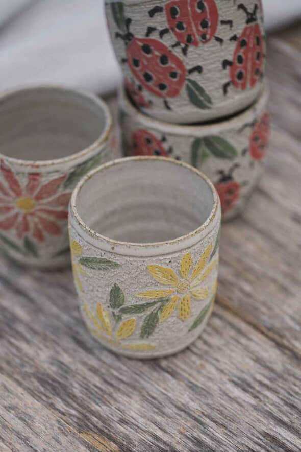 Yellow Blooming Latte Cup (Collaboration with Jane Chapman)