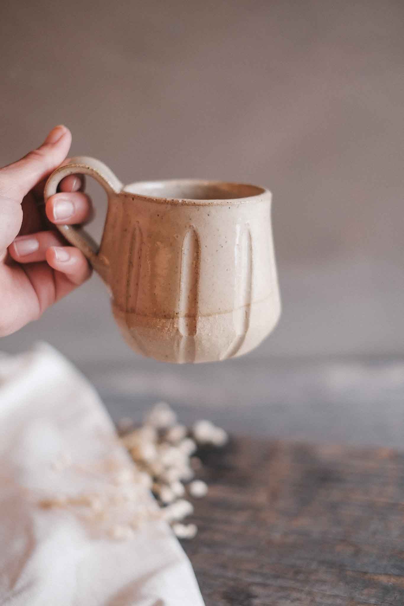 Handmade Ceramic Mug — Cream