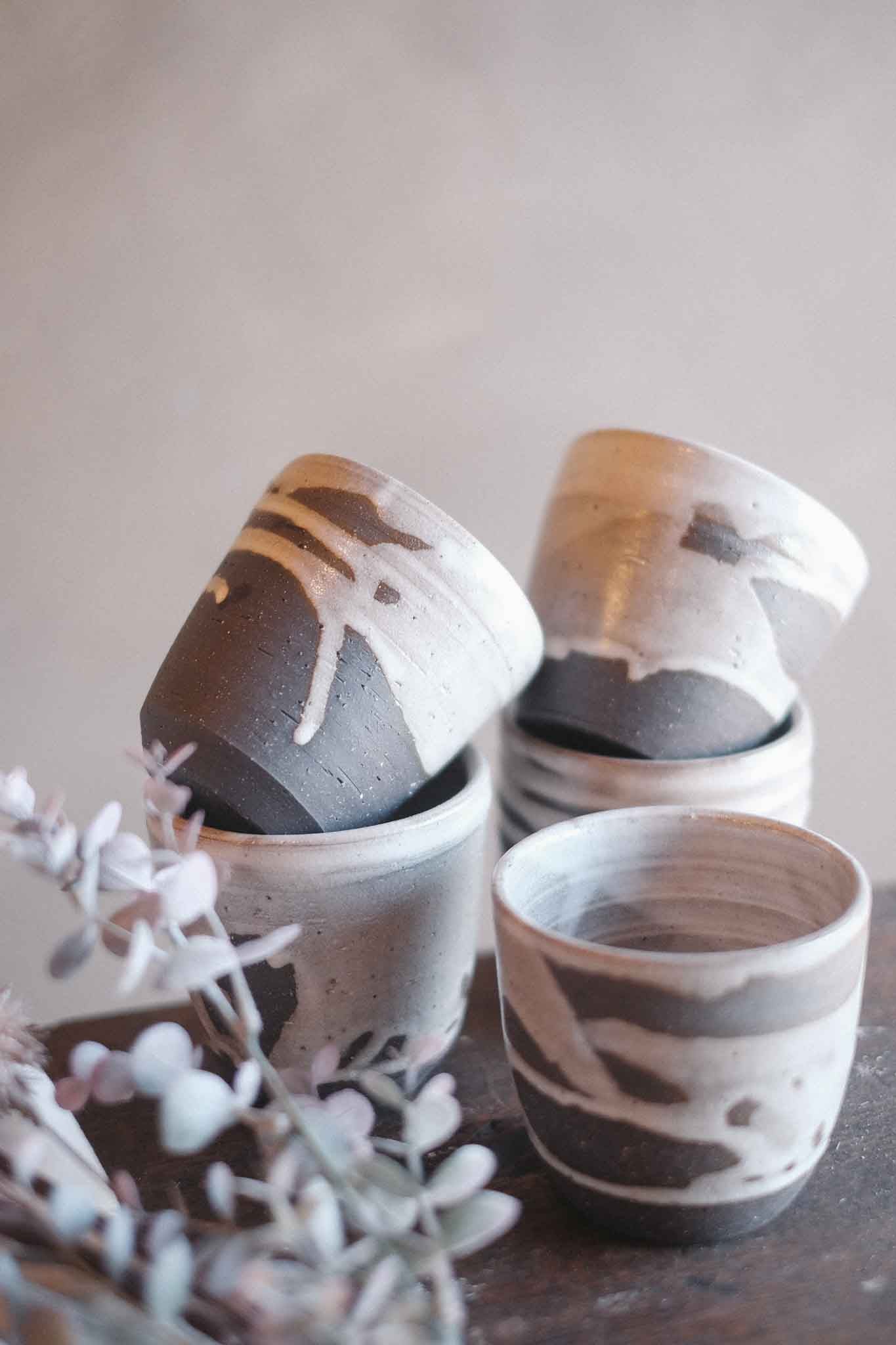Latte Cup — Black Clay (270ml—340ml)