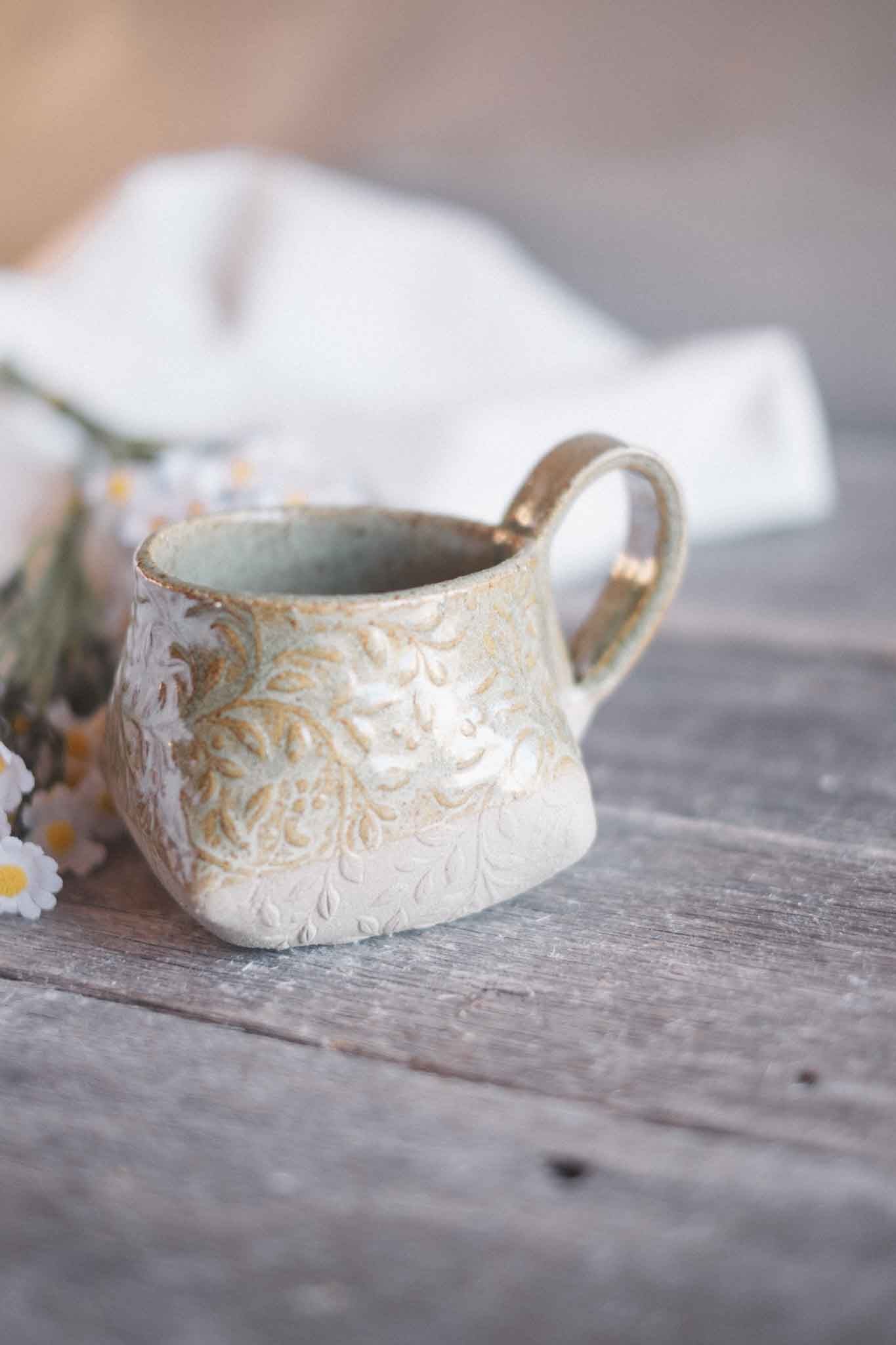 The Folded Mug — Sage Pattern