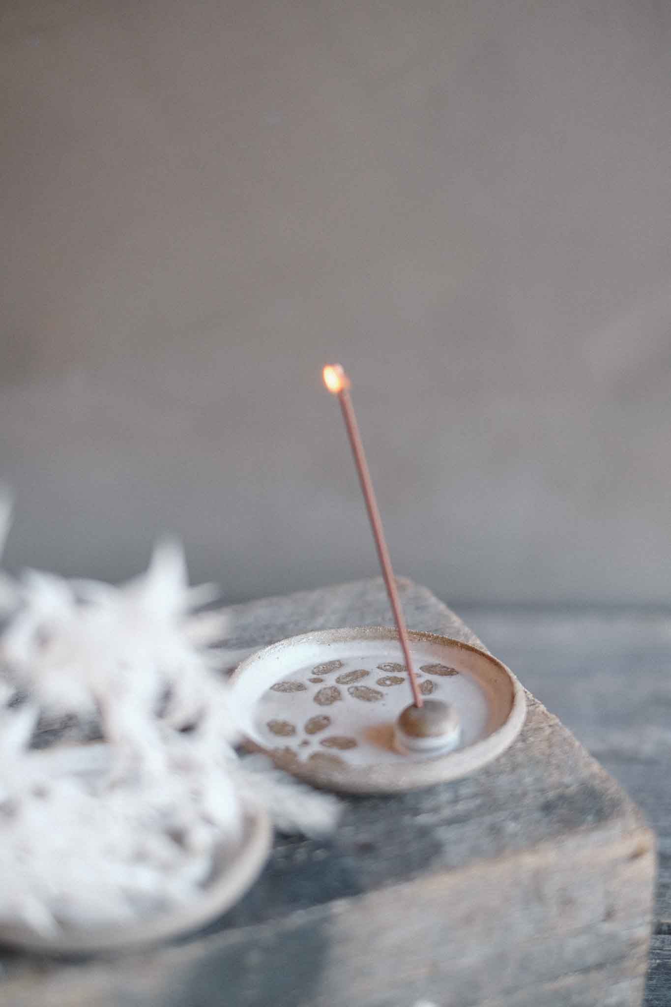 Incense Dish — White