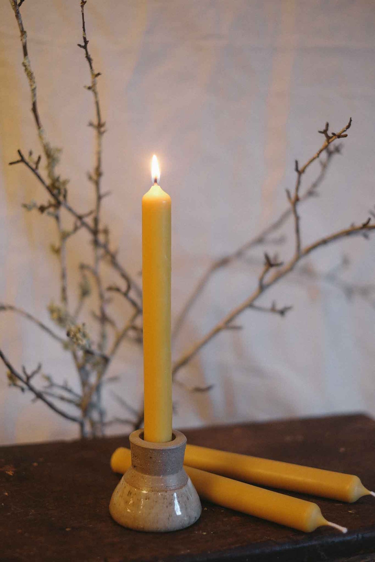 Pure Beeswax Taper Candle