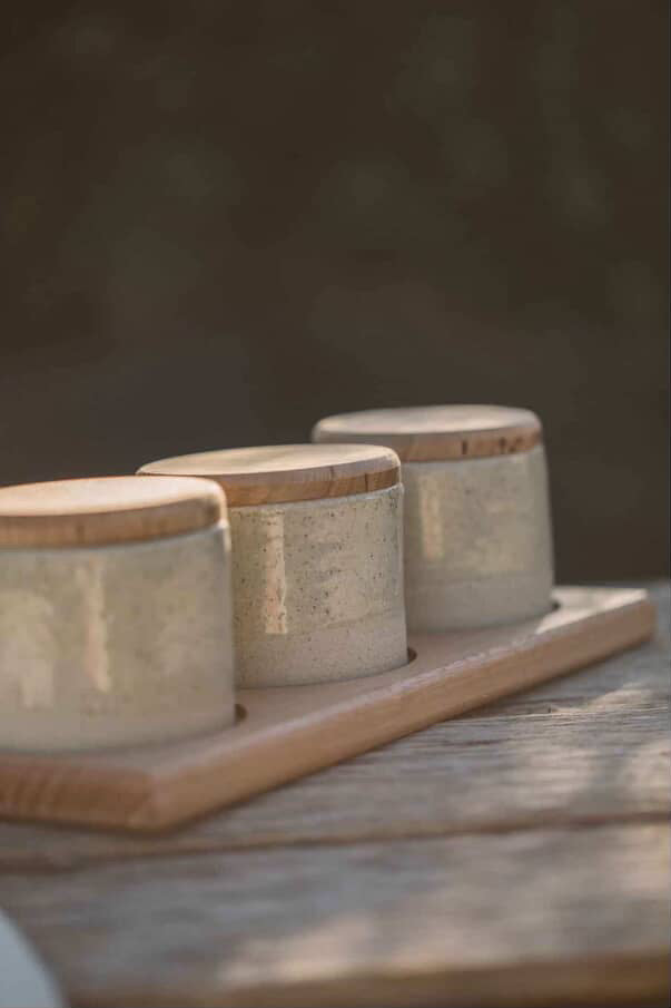 Wild Clay Jar Trio with Tas Oak Lids