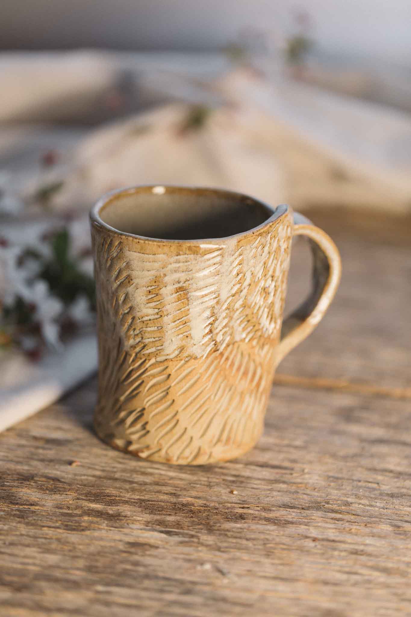 Hand-Built Slab Mug — Wild Clay, One of a Kind