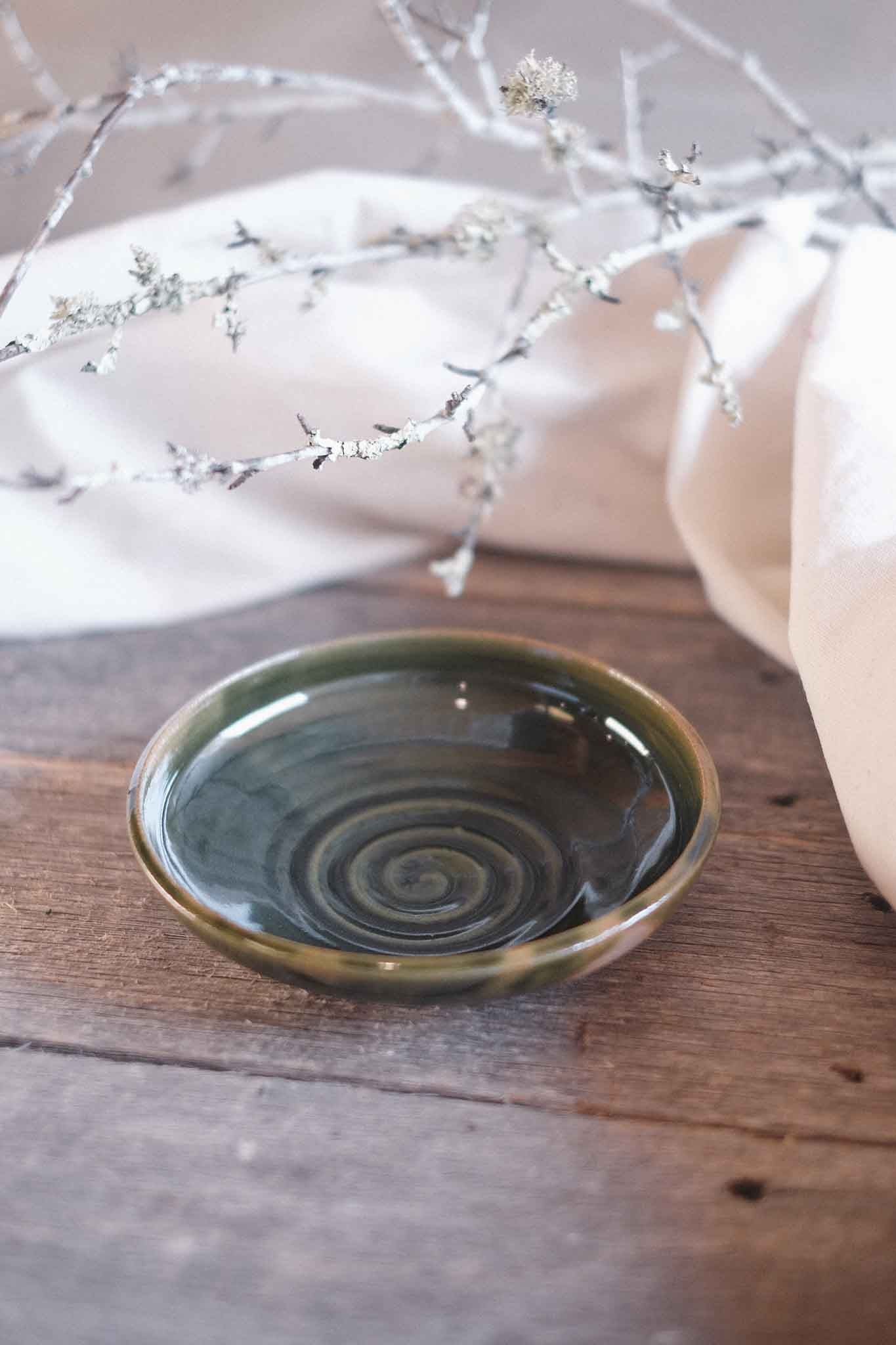 Jade Wild Clay Dipping Bowl