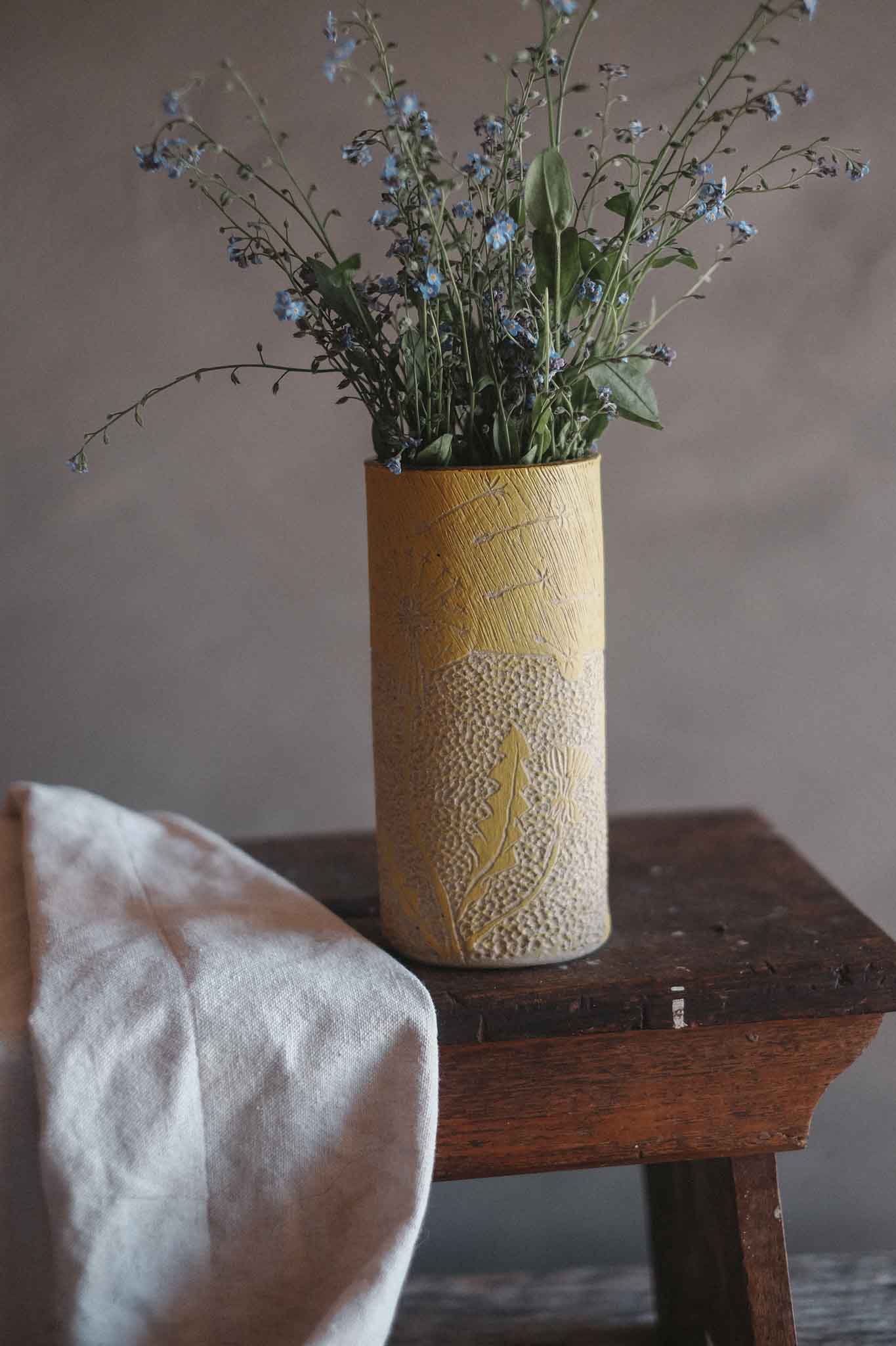 Carved Dandelion Vase | Large — in collaboration with Jane Chapman