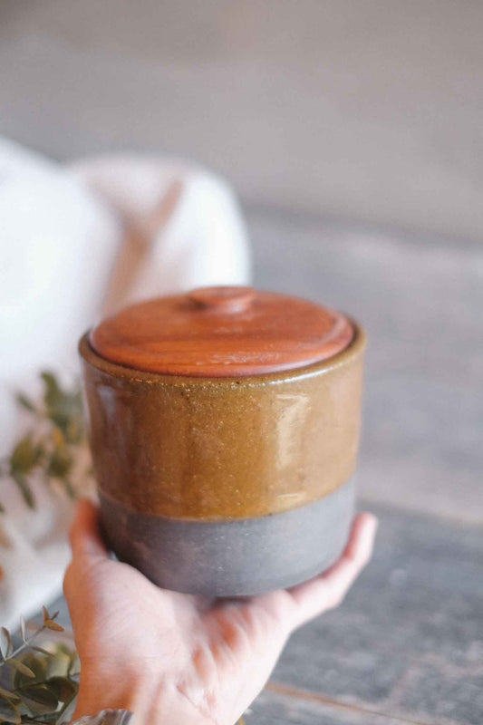 Large Canister with Blackwood Lid – 13 × 12cm