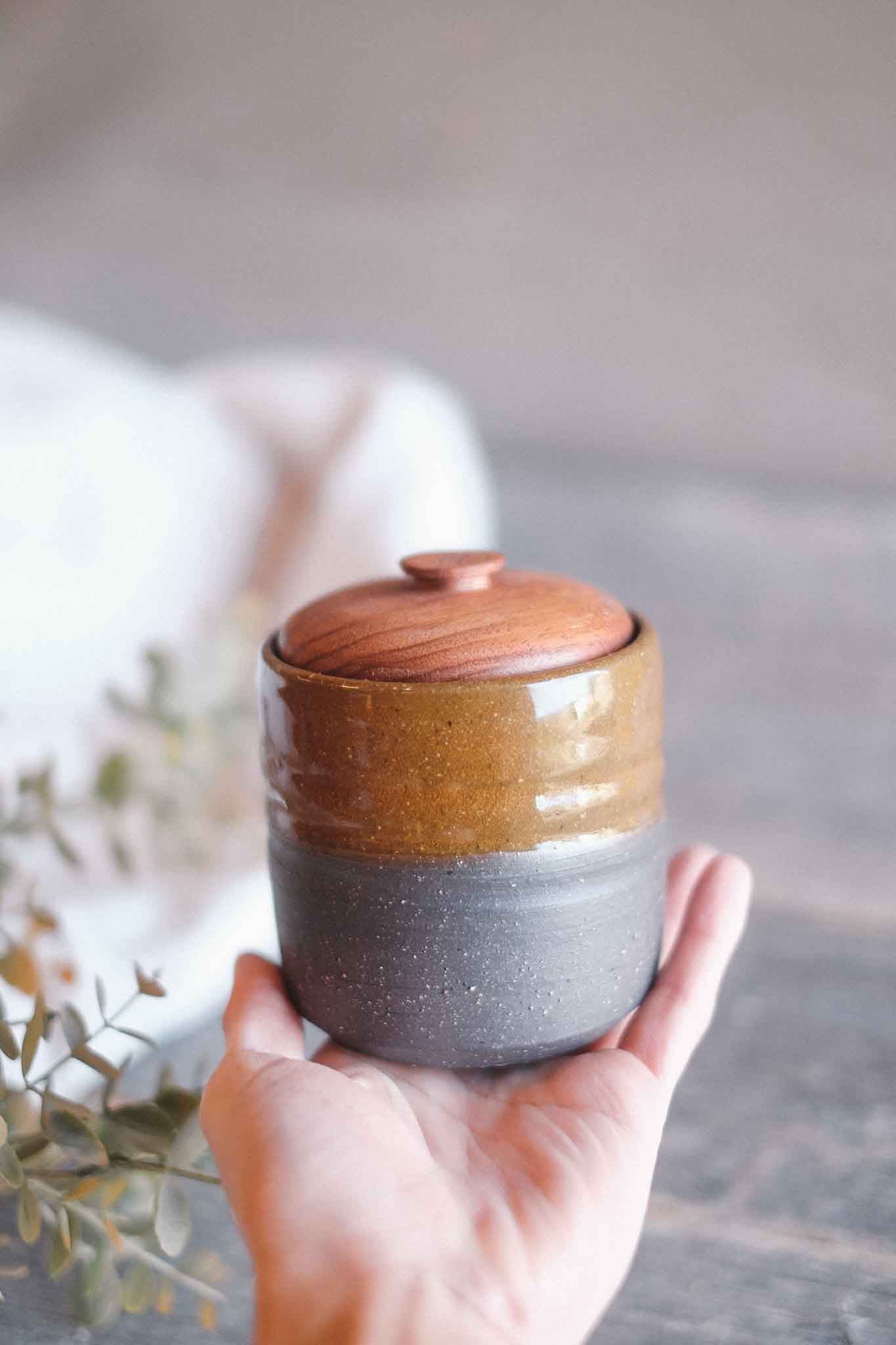 Small Canister with Blackwood Lid – 11 × 9cm