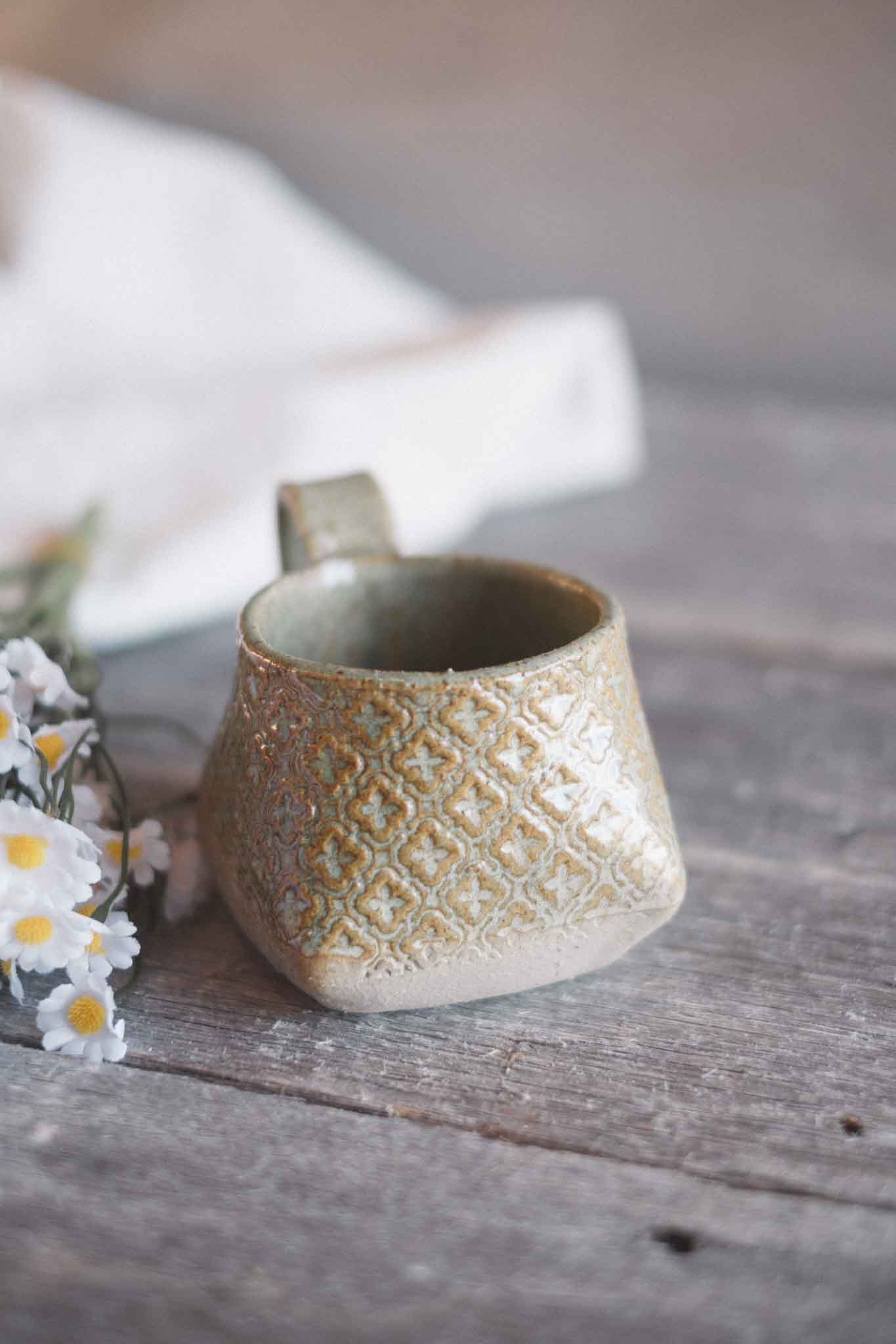 The Folded Mug — Sage Pattern