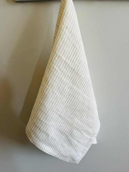 Pure French Linen Tea Towel - Vintage Stripe