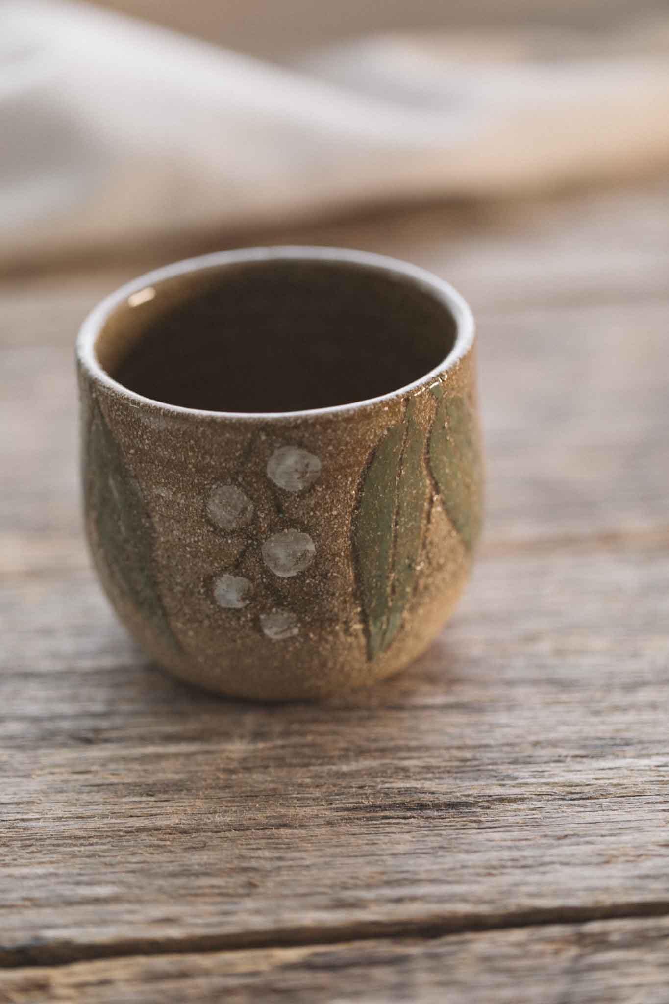 Latte Cup – Grogged Clay Edition (Collaboration with Jane Chapman)