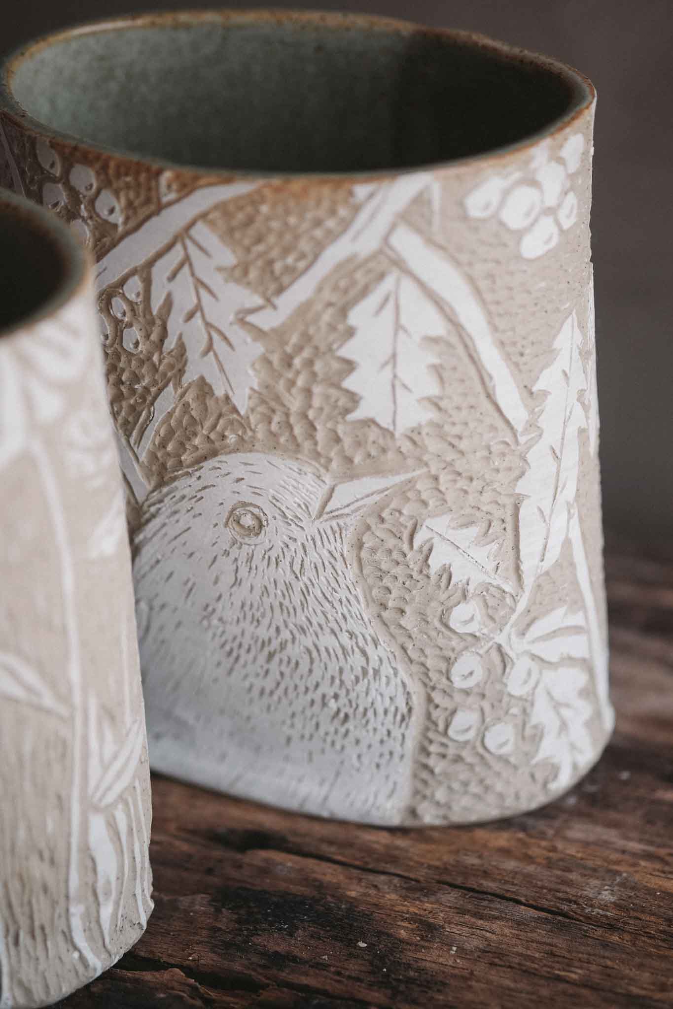 Bird and Florals Vase 2