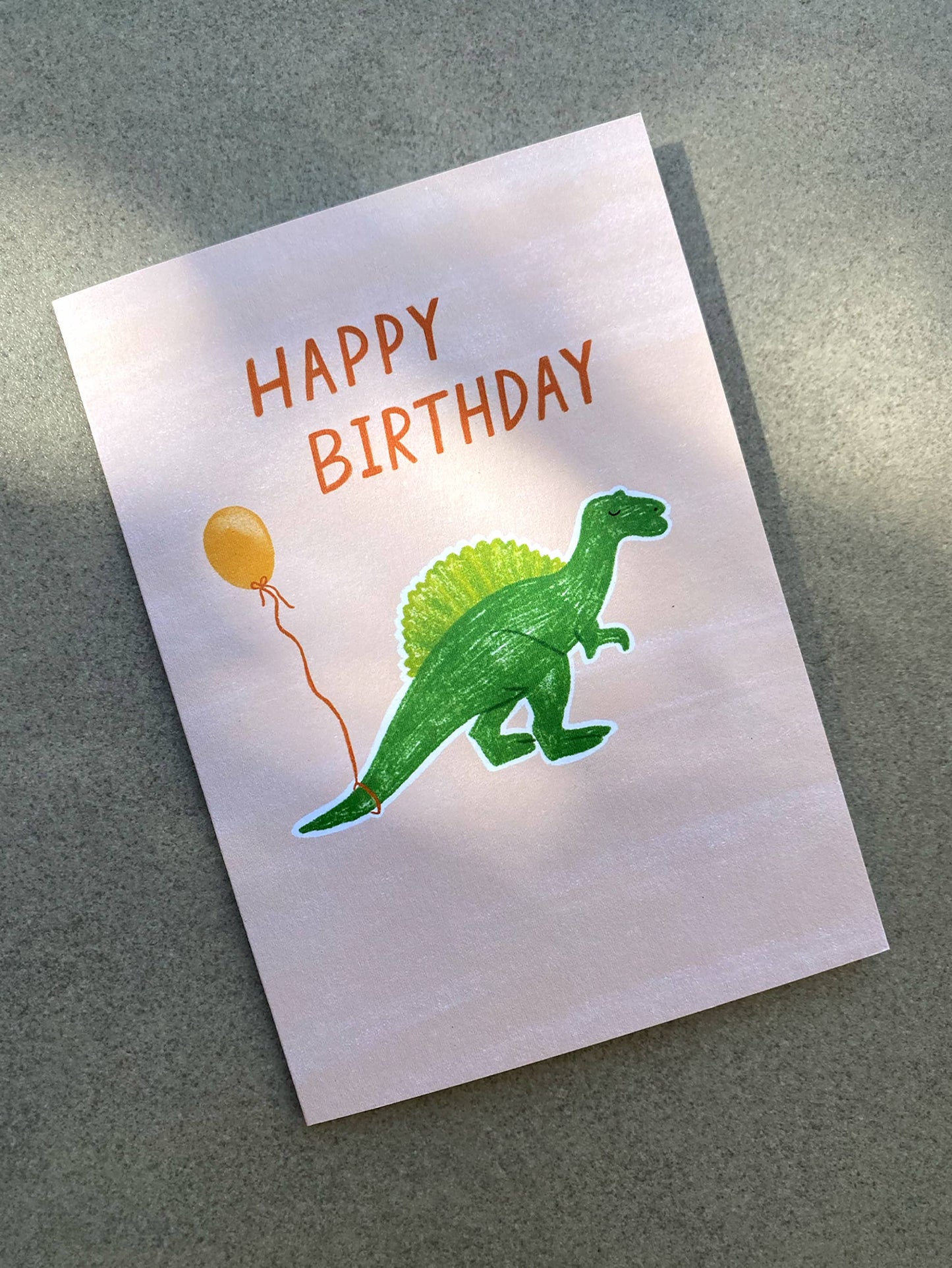 Dinosaur Happy Birthday Card - Cute Children's Greeting Card