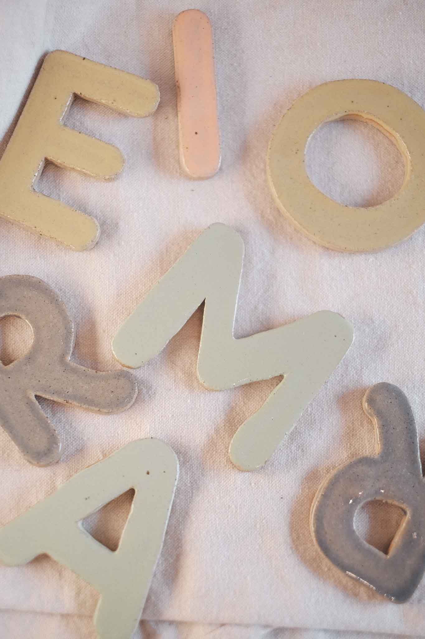 Handcrafted Ceramic Letters