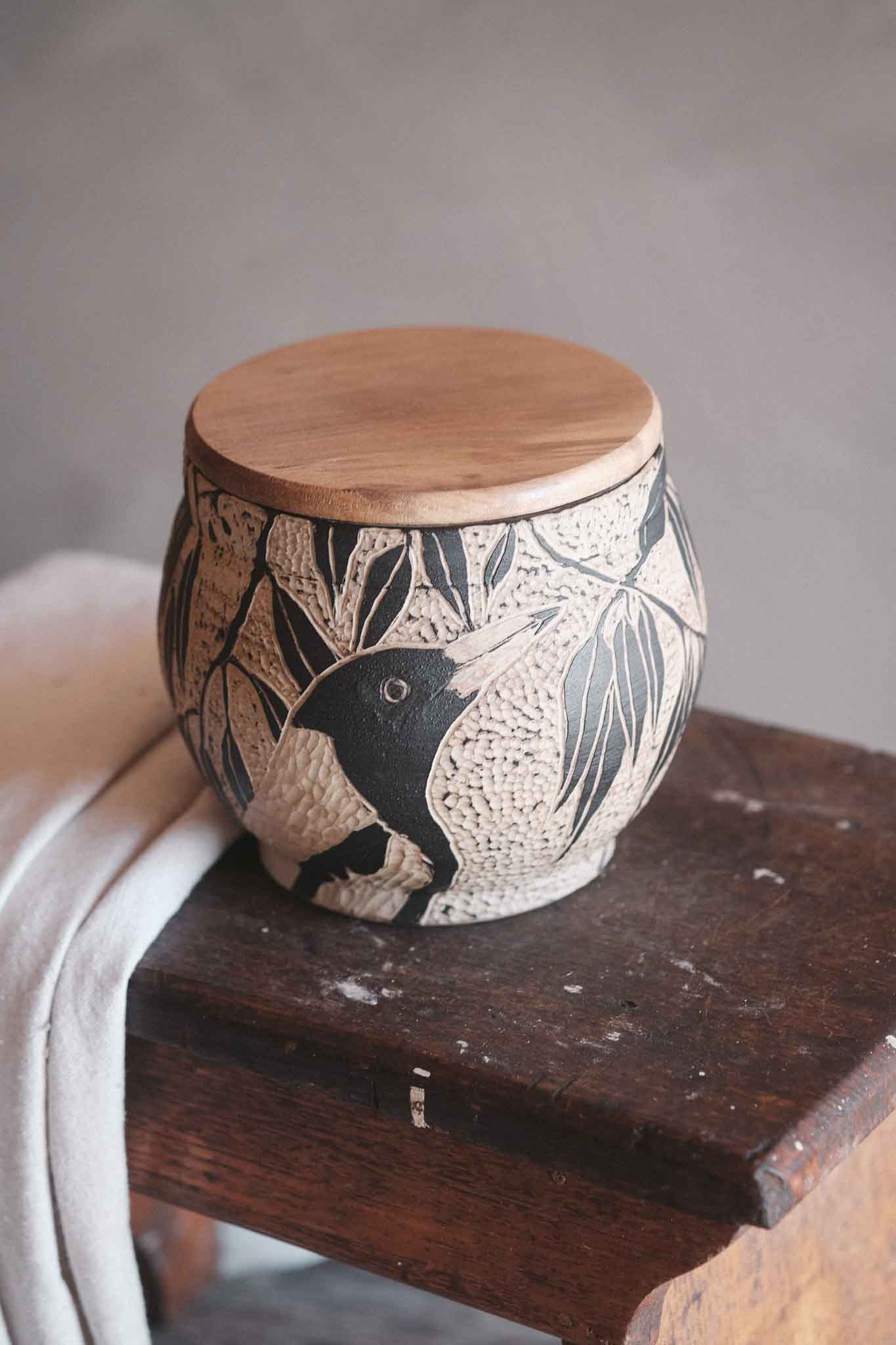 Magpie Store Jar with Blackheart Sassafras Lid