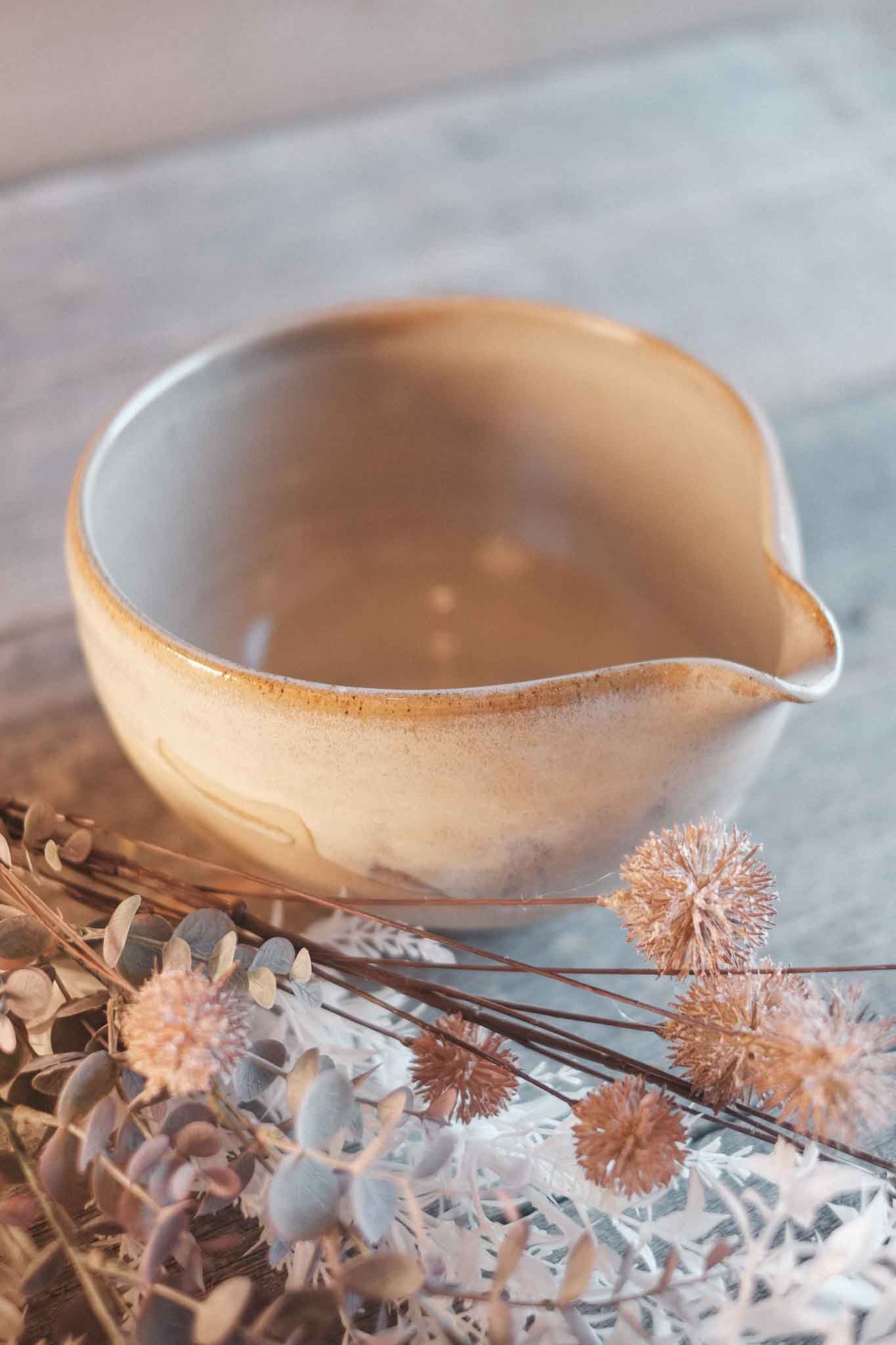 Wild Clay Mixing Bowl with Pouring Spout — Binalong Glaze